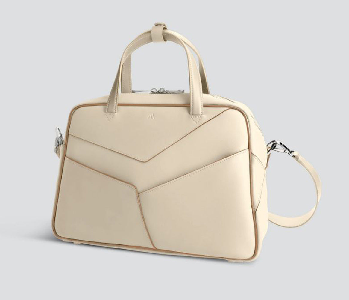 Sac à main en sable blanchi Midi Bowler Kaai