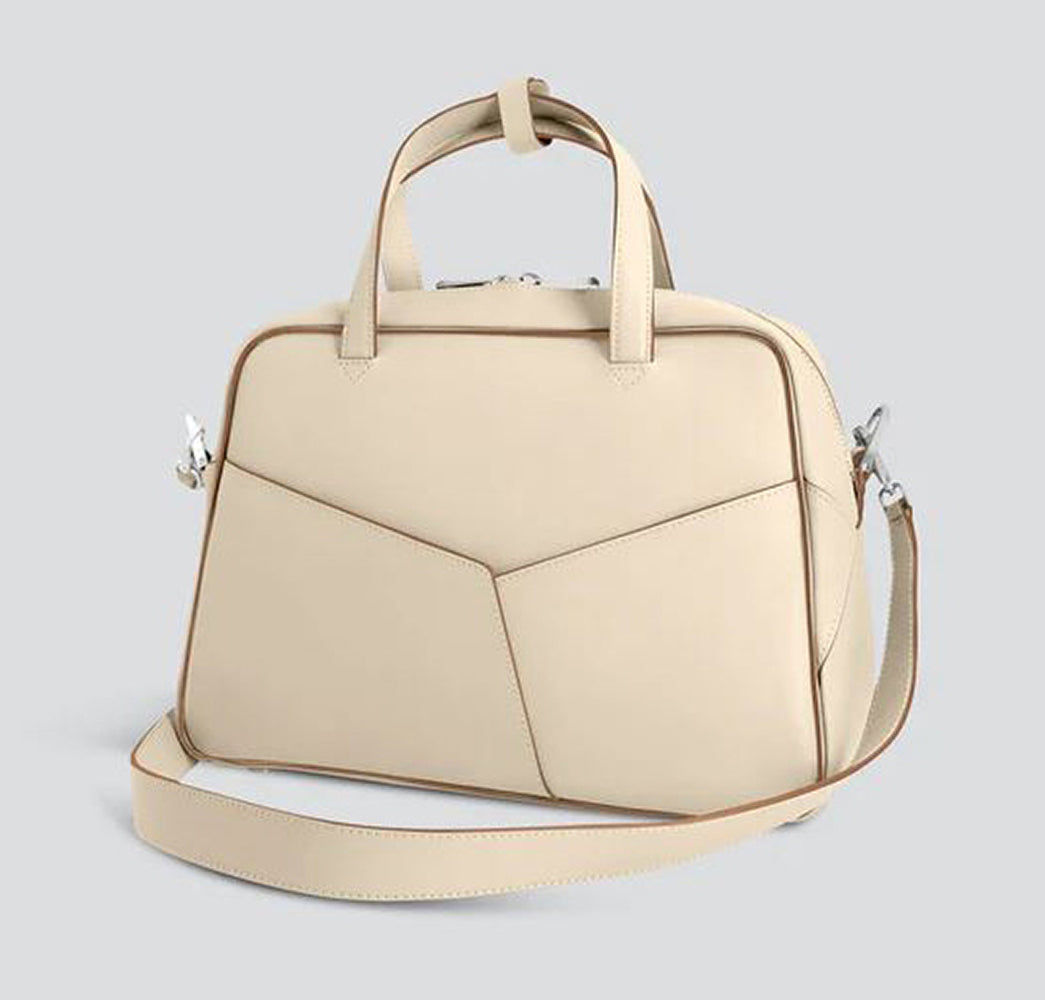 Sac à main en sable blanchi Midi Bowler Kaai