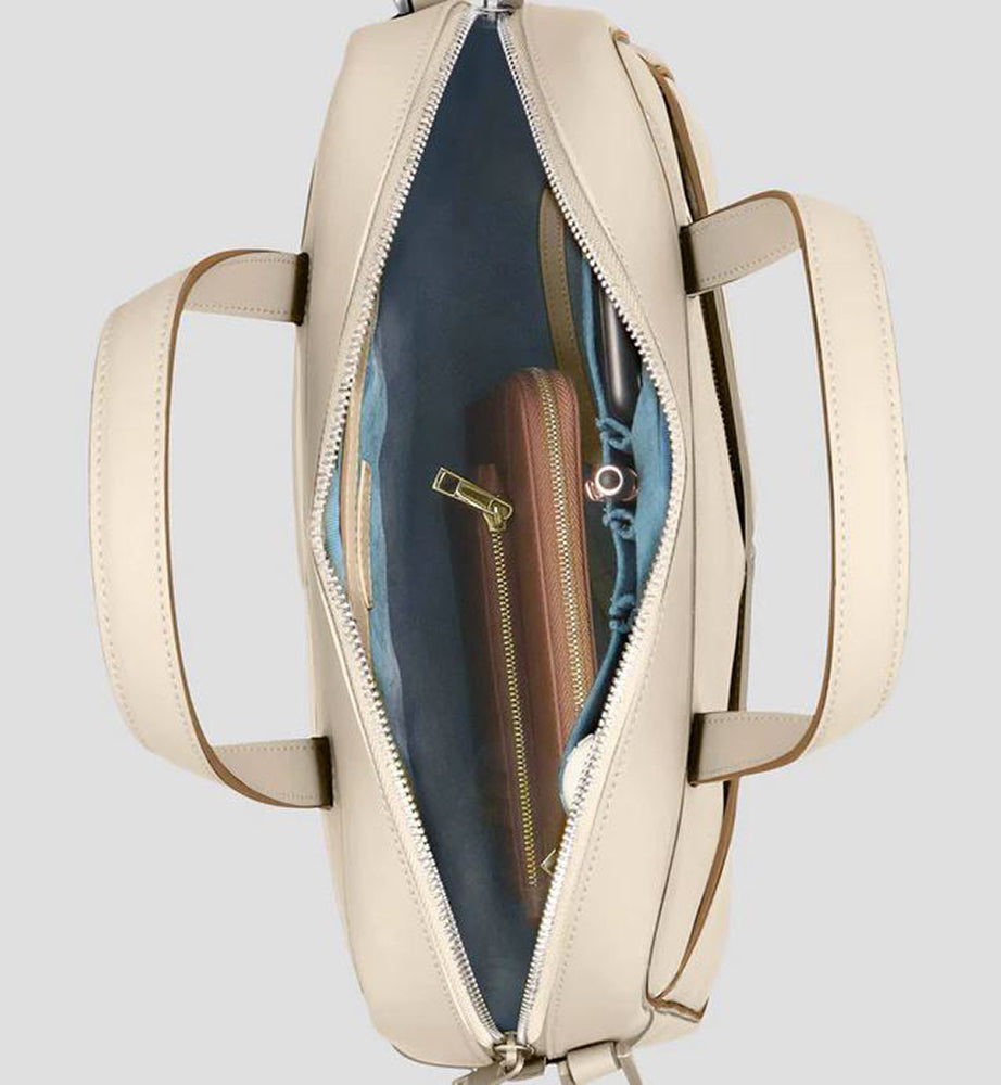 Sac à main en sable blanchi Midi Bowler Kaai