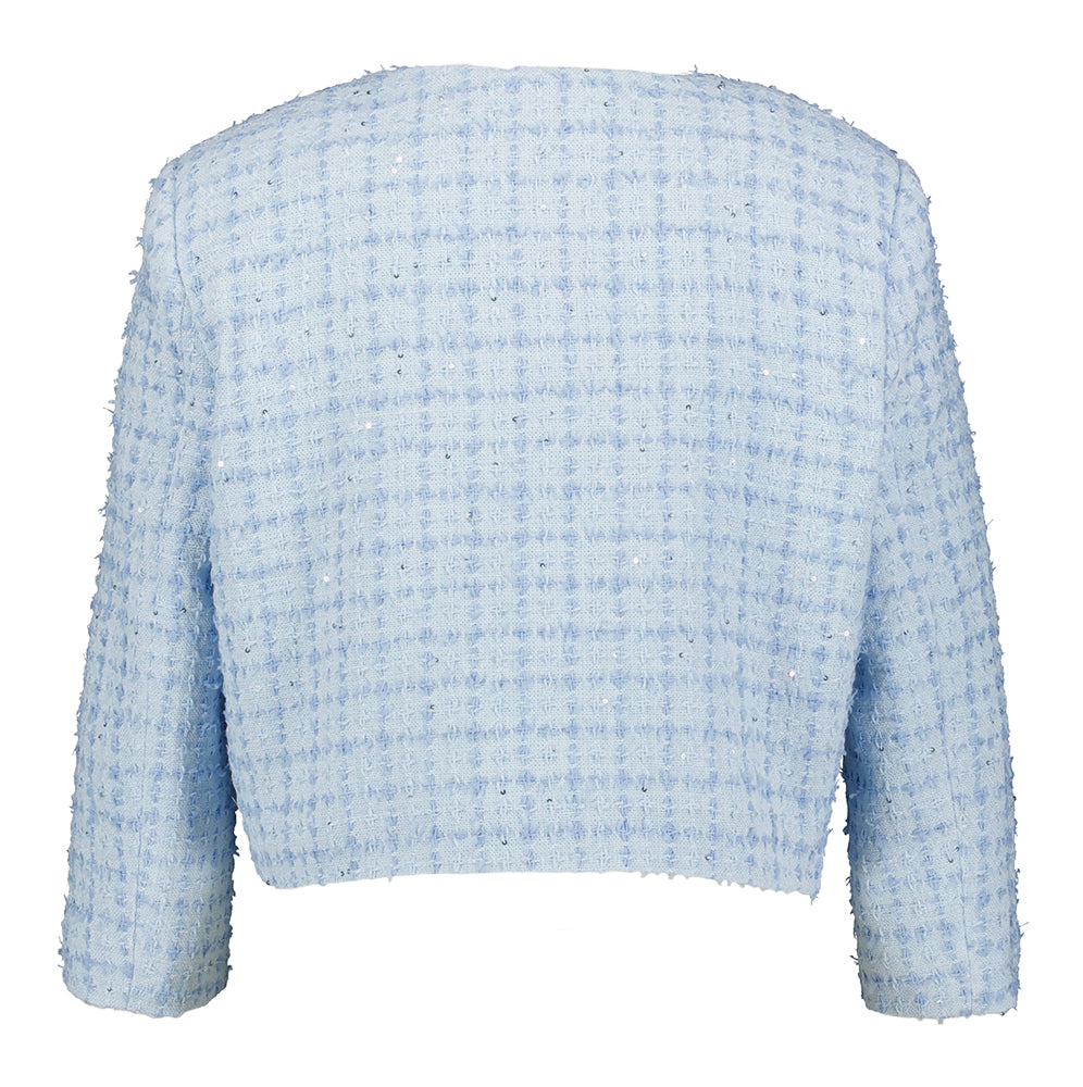 Robe courte cardigan bleu clair Rinascimento
