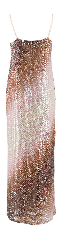Robe longue de soirée à sequins effet ombré Rinascimento