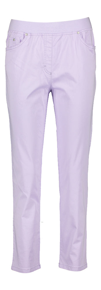 Lila slim fit broek met elastiek Pamina Raphaela By Brax