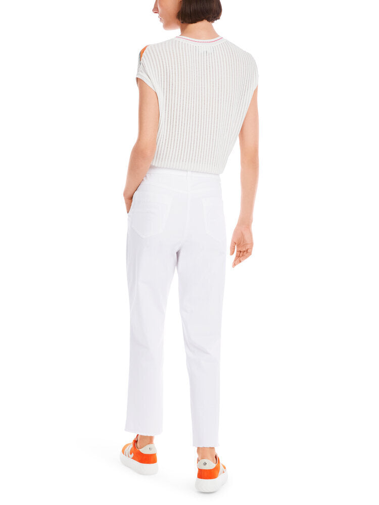 Witte slim fit broek Marccain Sport