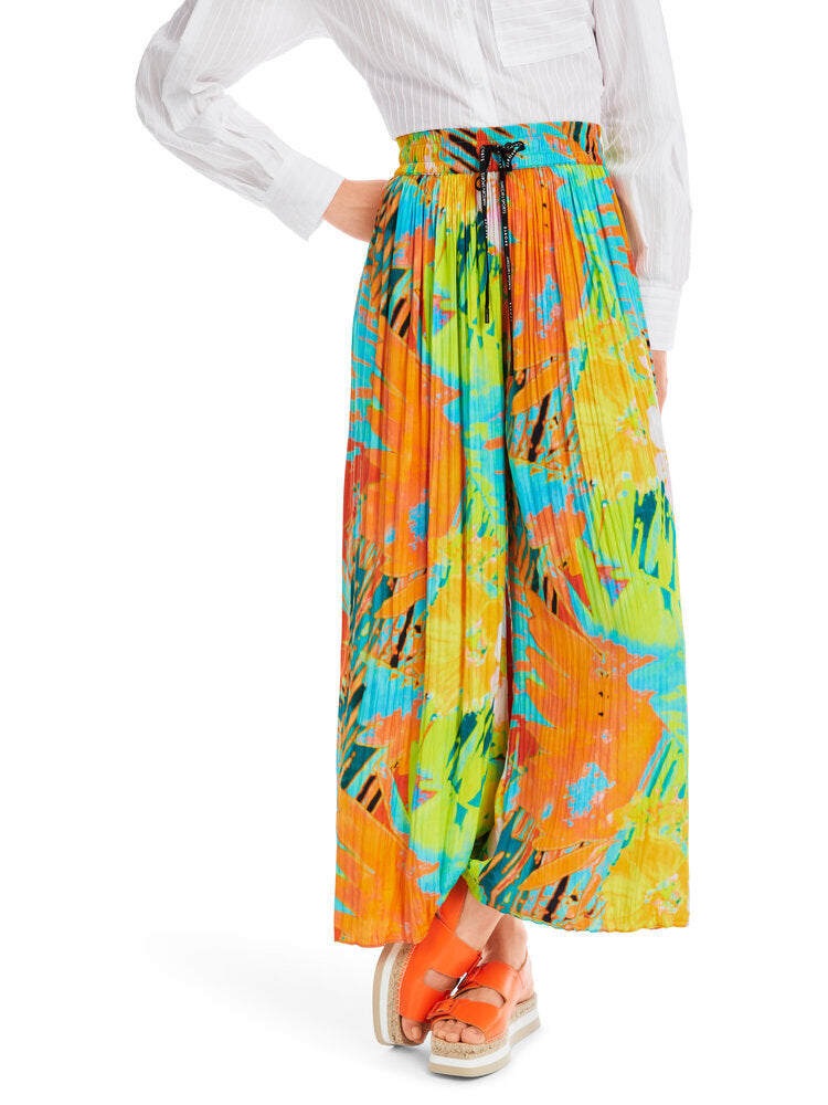 Pantalon multicolore à plis et élastique Marccain Sport