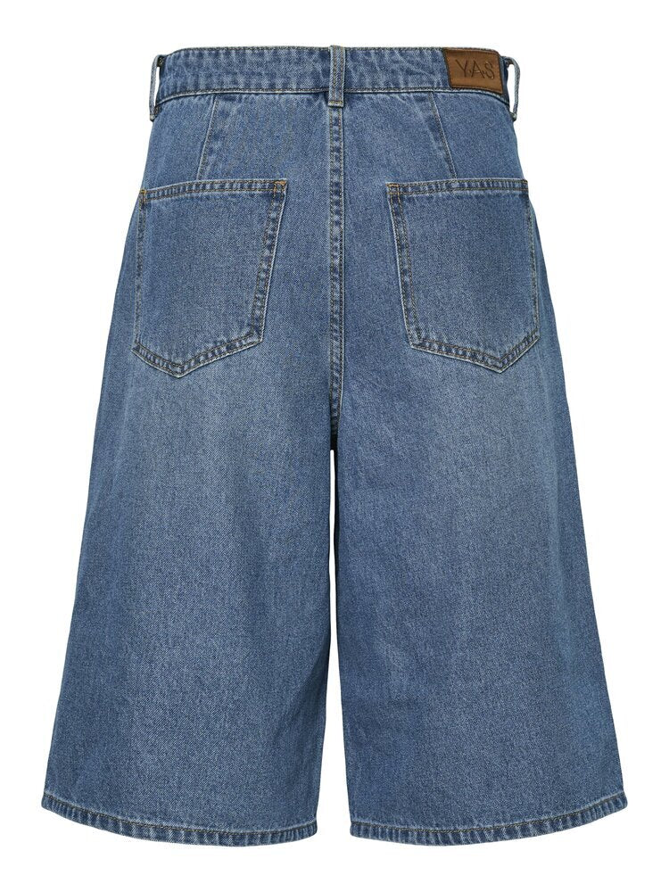 Blauwe oversized jeans short Yasgemma Y.A.S