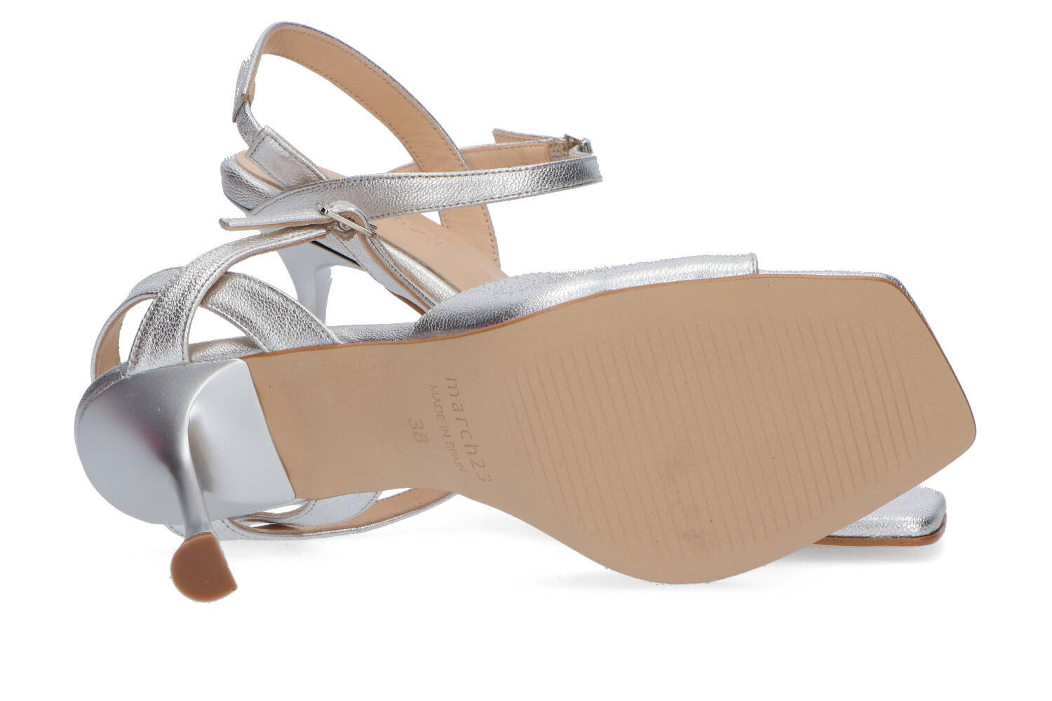 Sandales argentées à talons Jada 23 mars