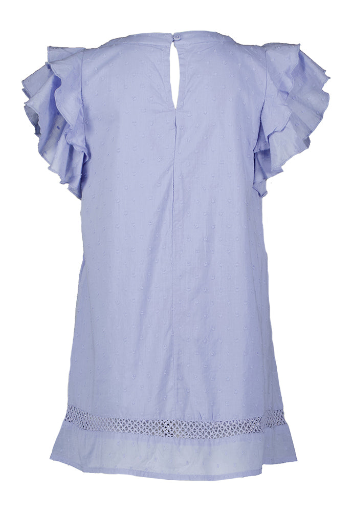 Blauwe katoenen jurk met broderie Name It