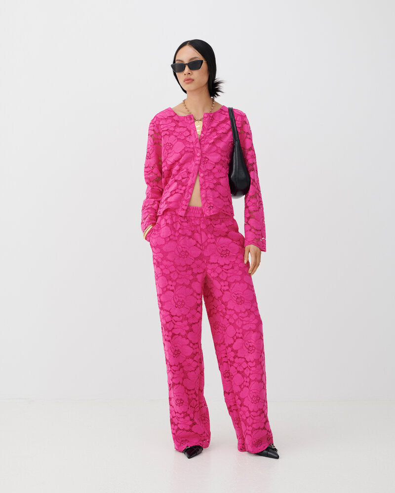 Pantalon rose en dentelle Viceren Vila