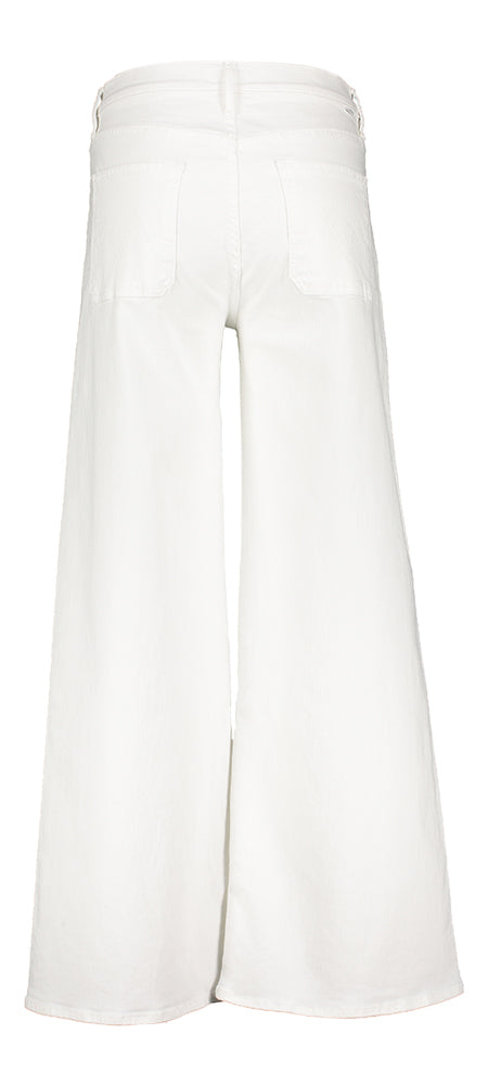Jean blanc à jambes larges et taille haute, maman