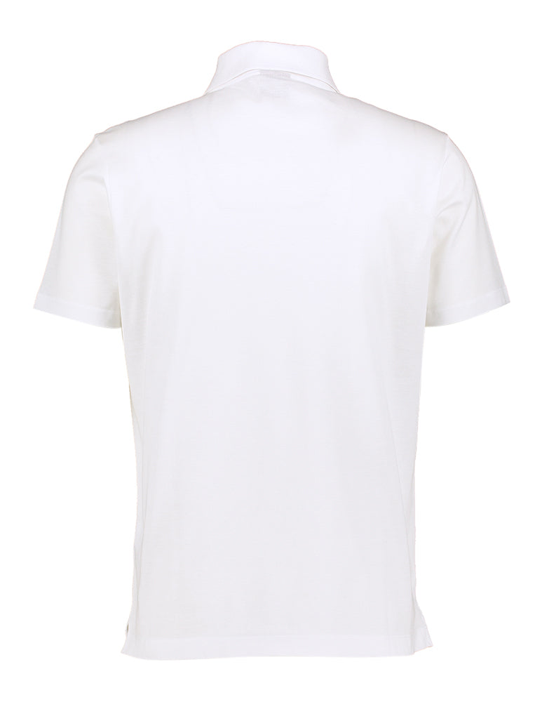 Witte polo met zwart logo Paul & Shark