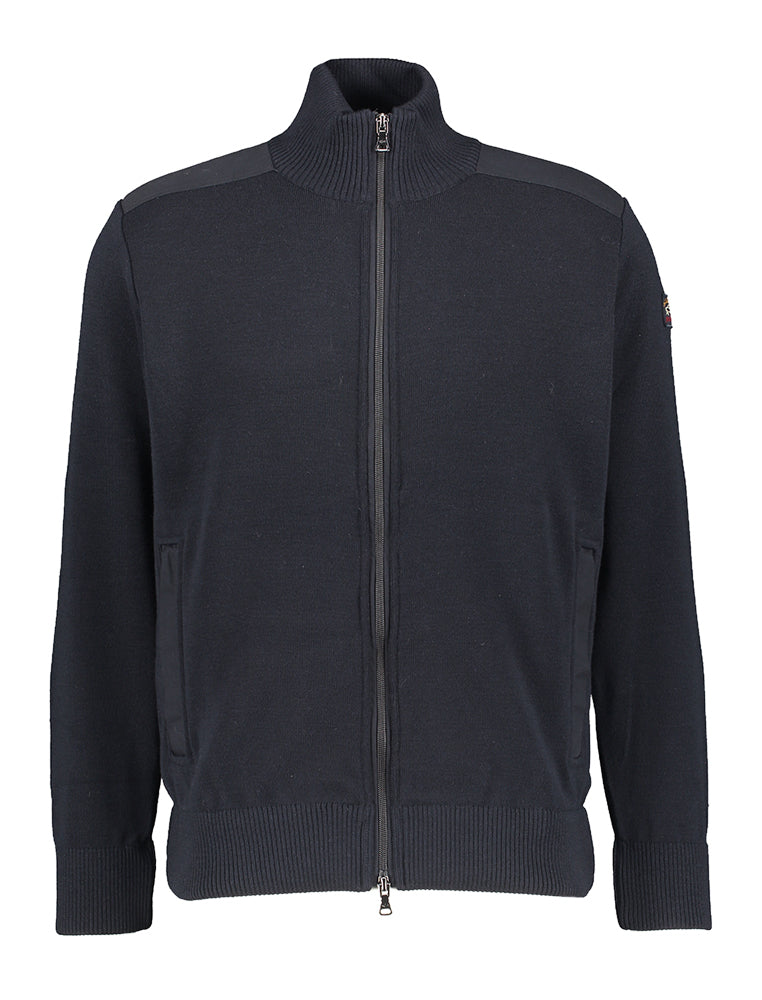 Donkerblauwe gilet met rits Paul & Shark