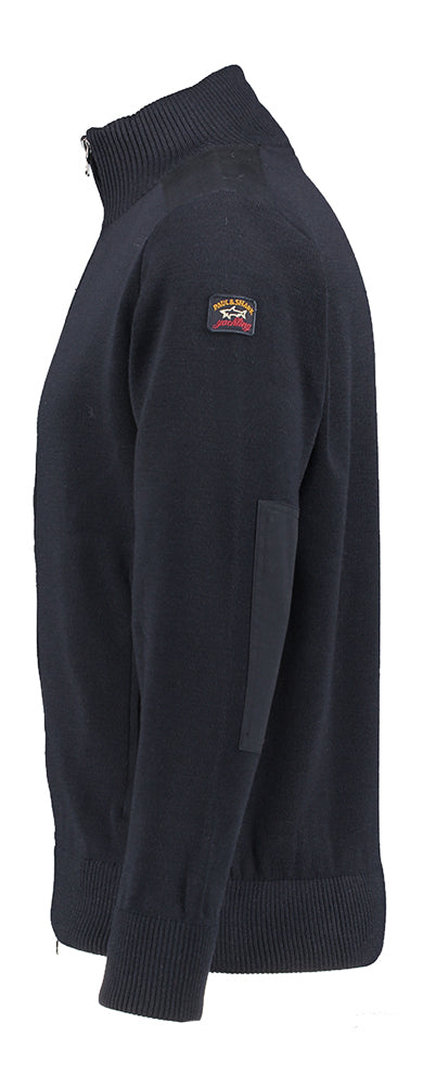 Donkerblauwe gilet met rits Paul & Shark