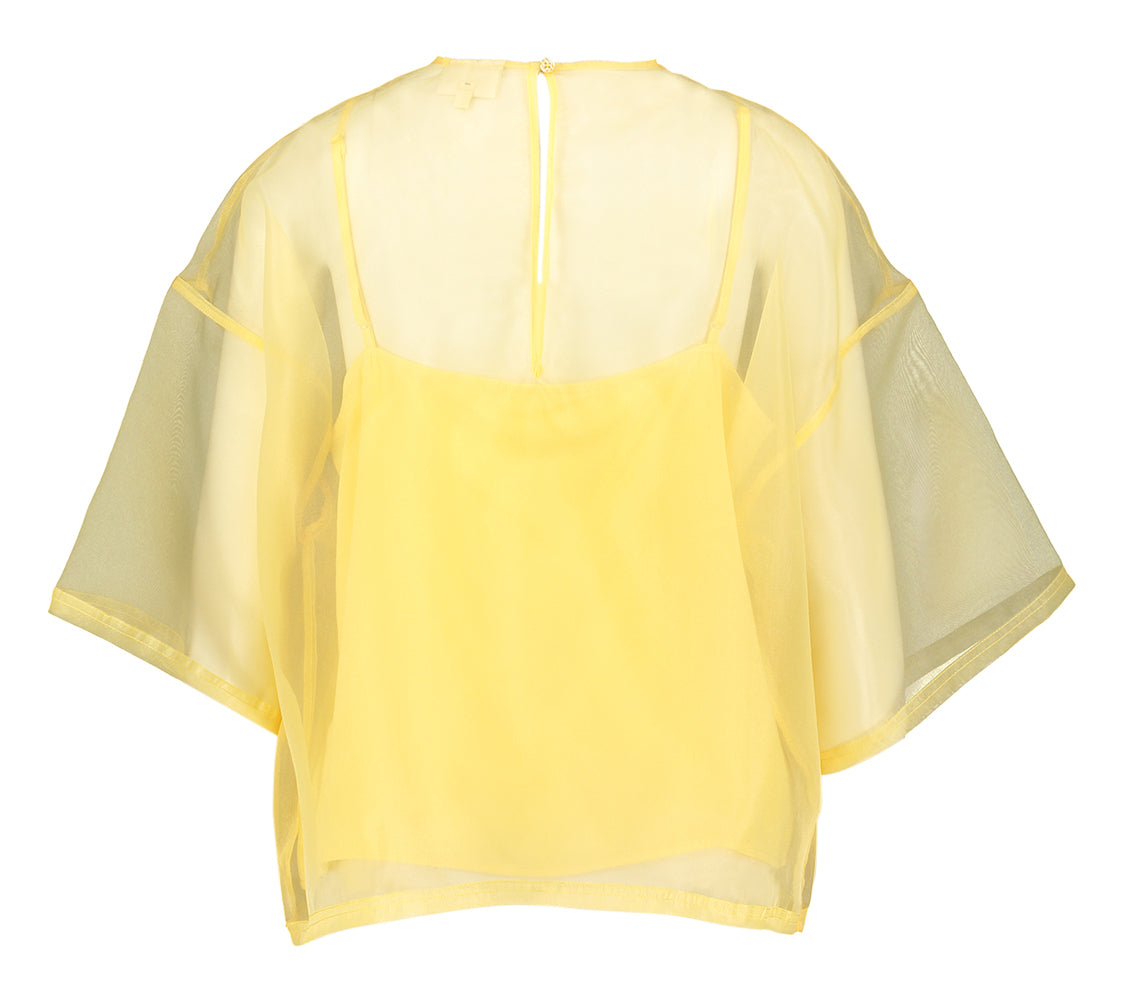 Blouse en voile jaune avec haut Antonio Les Soeurs