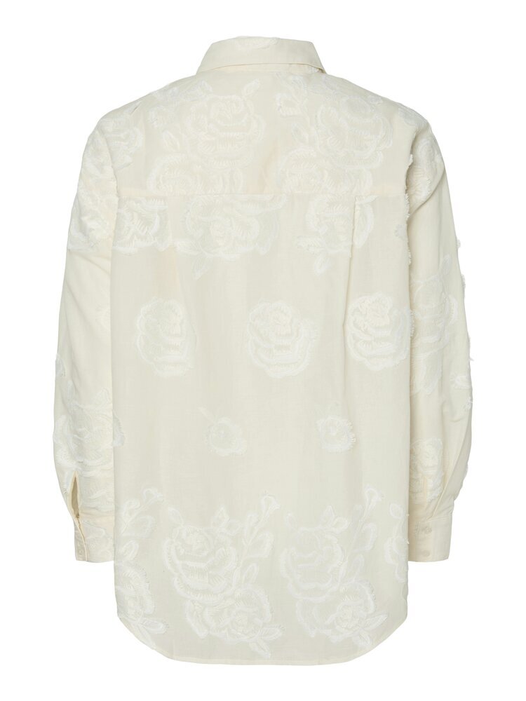 Ecru blouse met borduring Yasjoanna Y.A.S