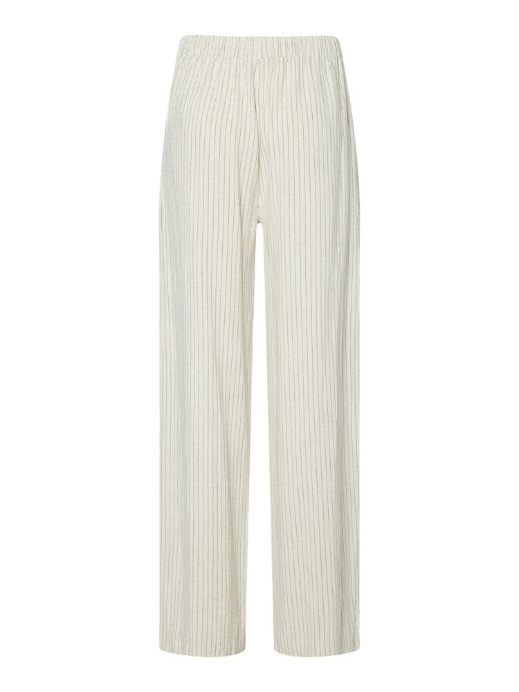 Beige linnen gestreepte broek Yasliru Y.A.S