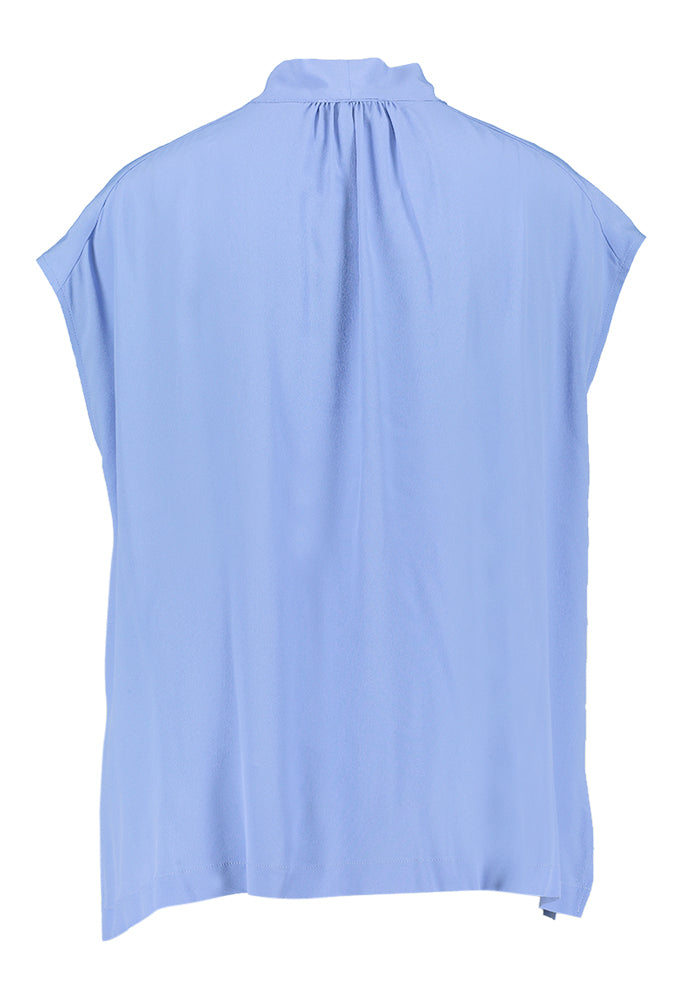 Blauwkleurige blouse met korte mouwen Jerez Marella