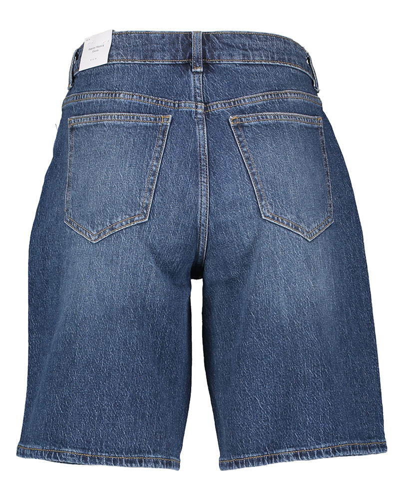 Medium blue denim jeans short Vila