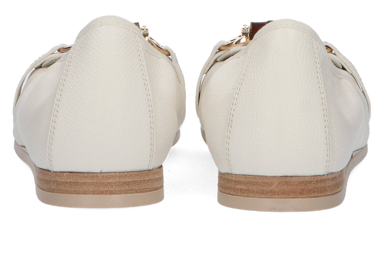 Witte ballerina met gouden detail Dl Sport