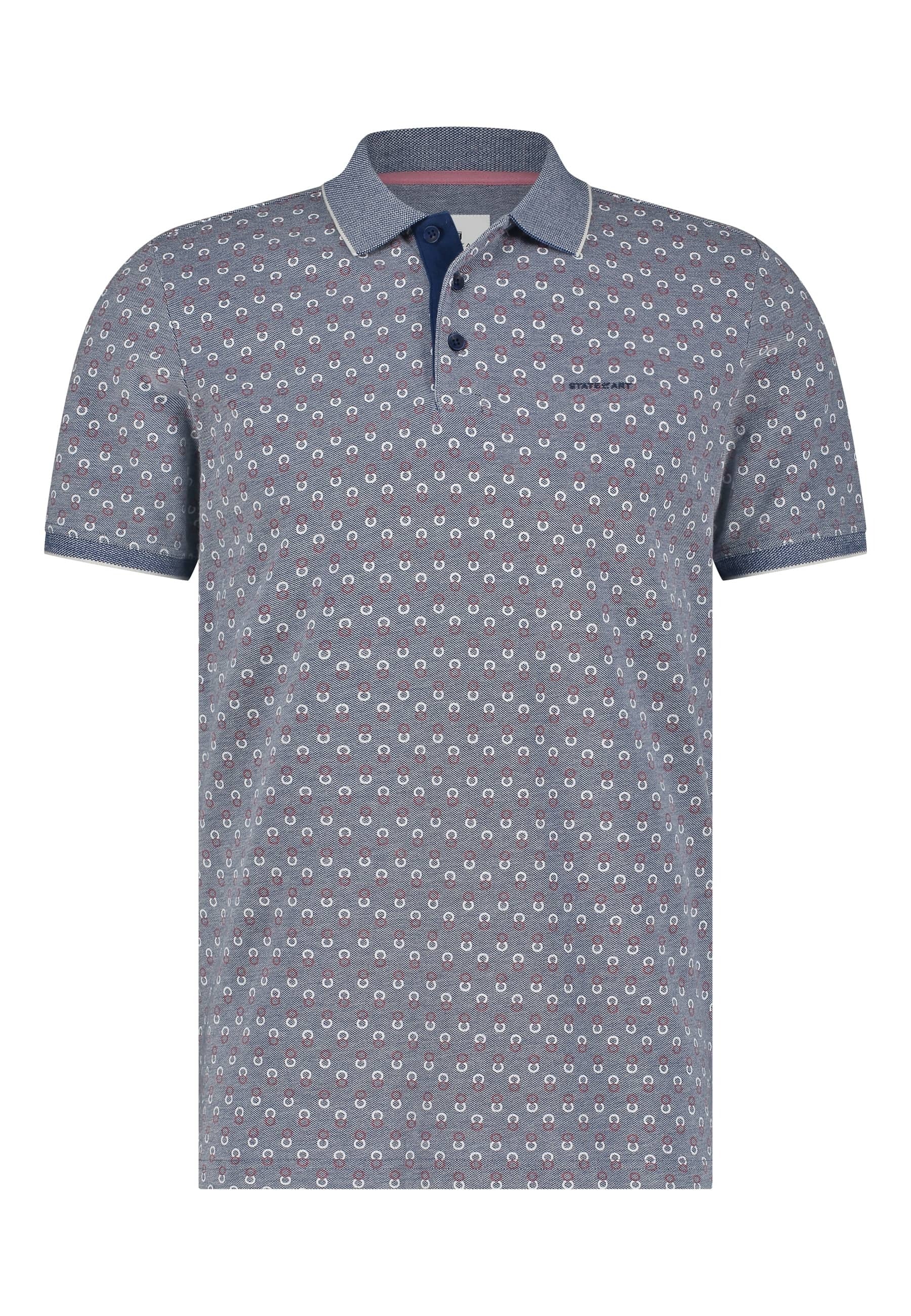 Polo gris avec imprimé de pointe