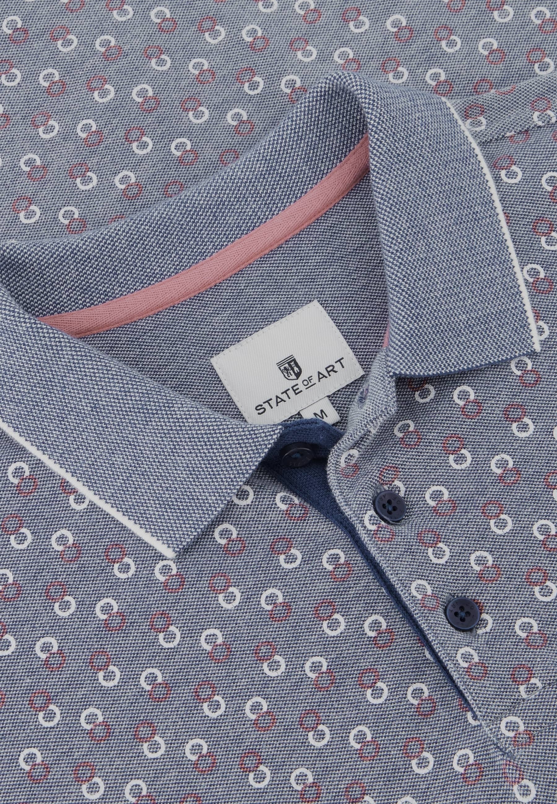 Polo gris avec imprimé de pointe