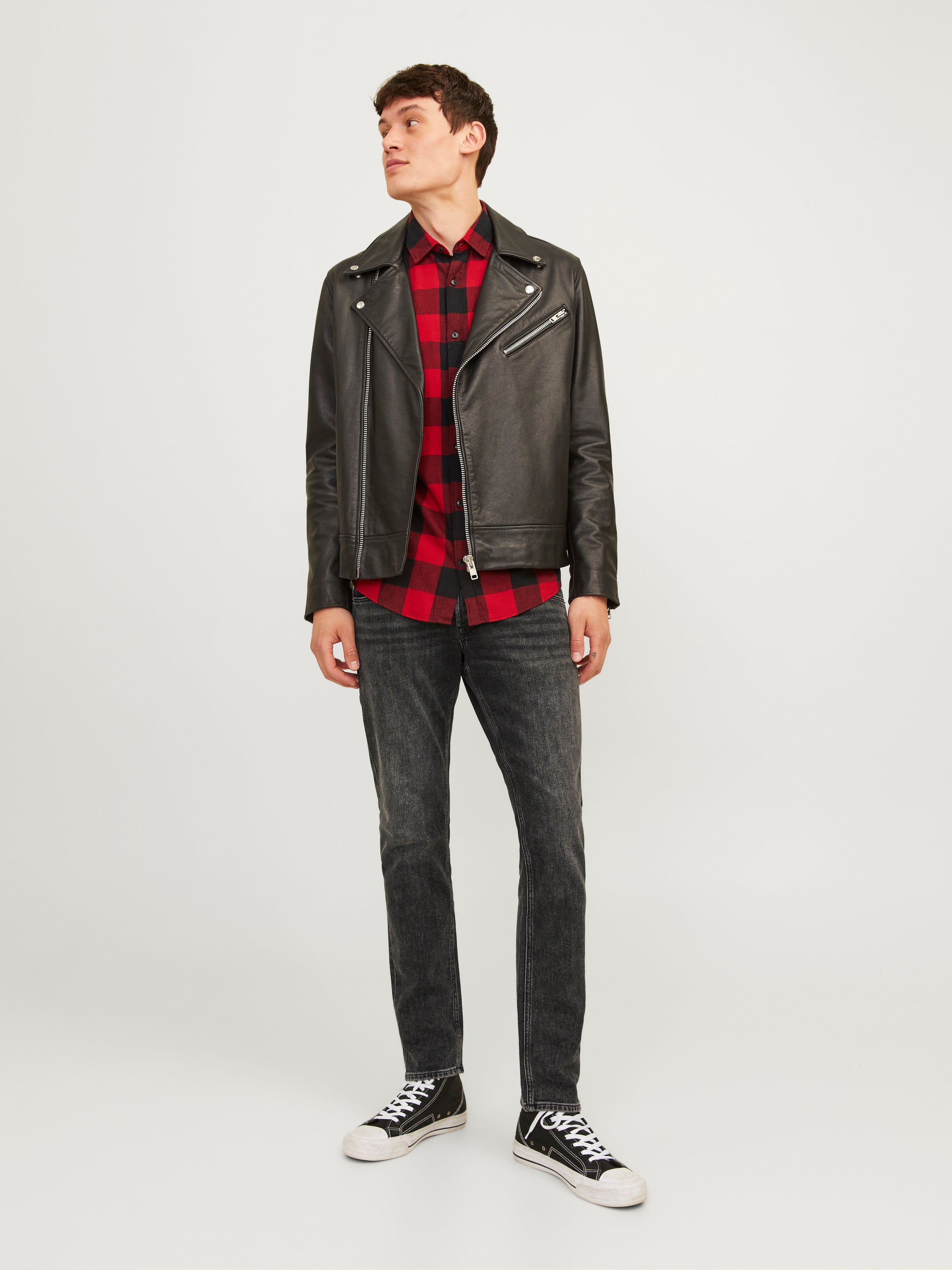 Grijze slim fit jeans Jjiglenn Jack & Jones