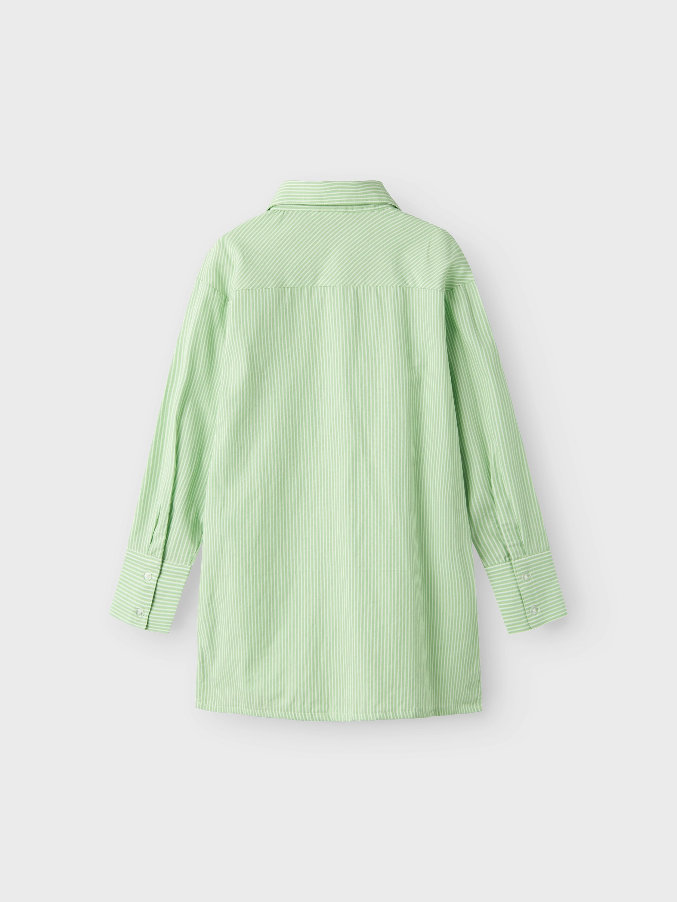 Lichtgroene en witte gestreepte blouse Name It
