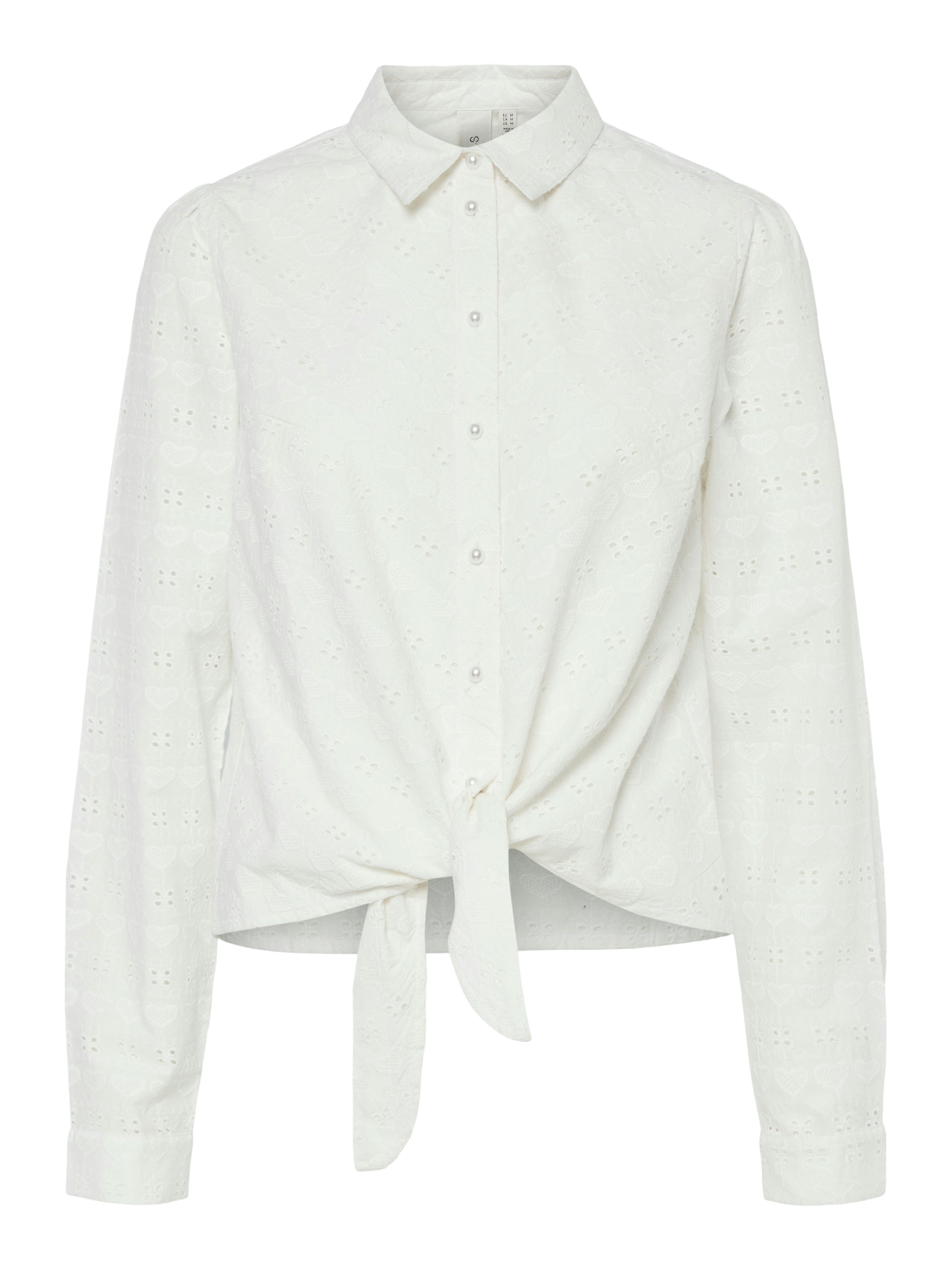 Chemisier blanc étoilé en dentelle YAS