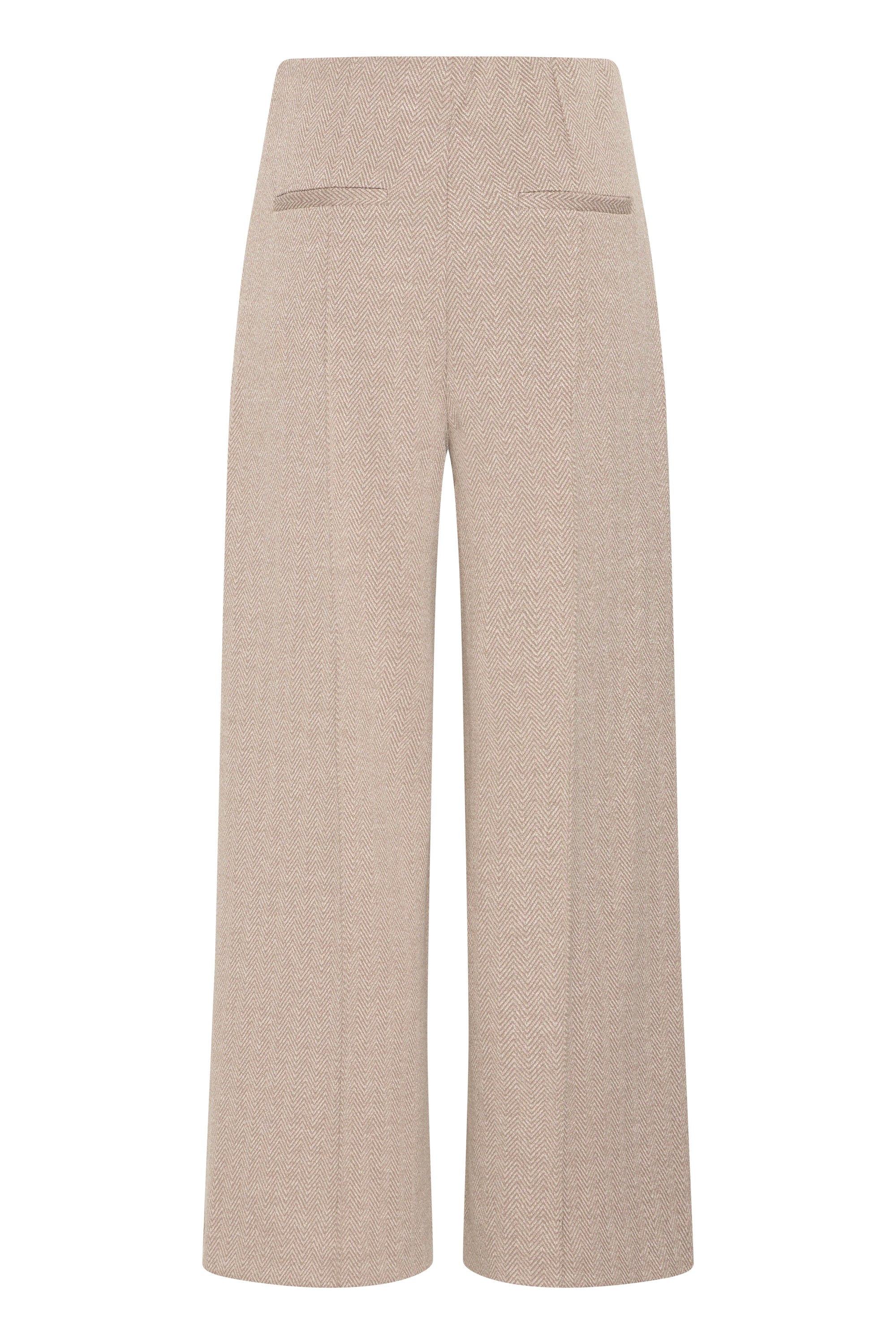 Groene comfortabele geklede broek Kate Jacquard Ichi