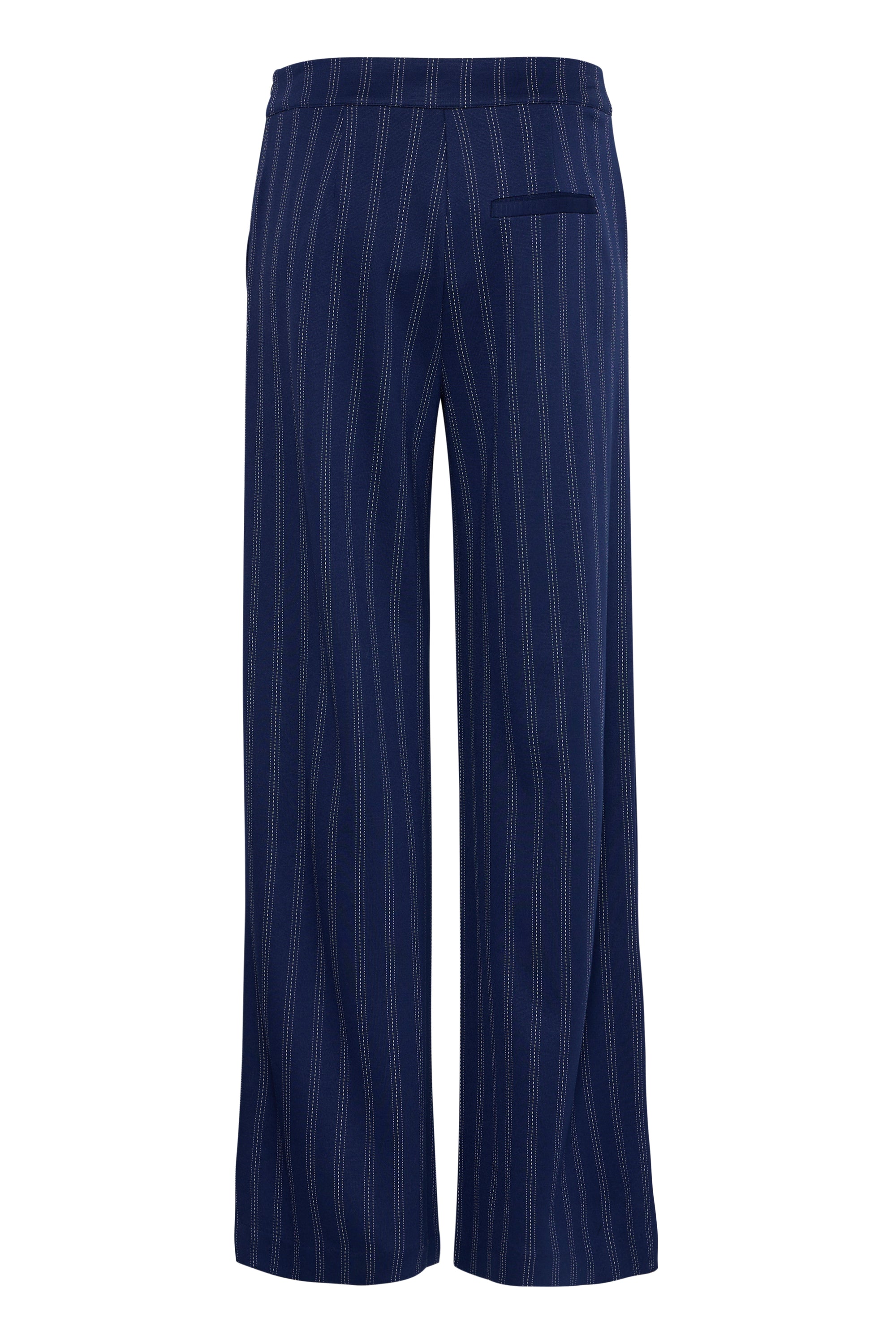 Pantalon large bleu foncé à rayure blanche Ruti Ichi