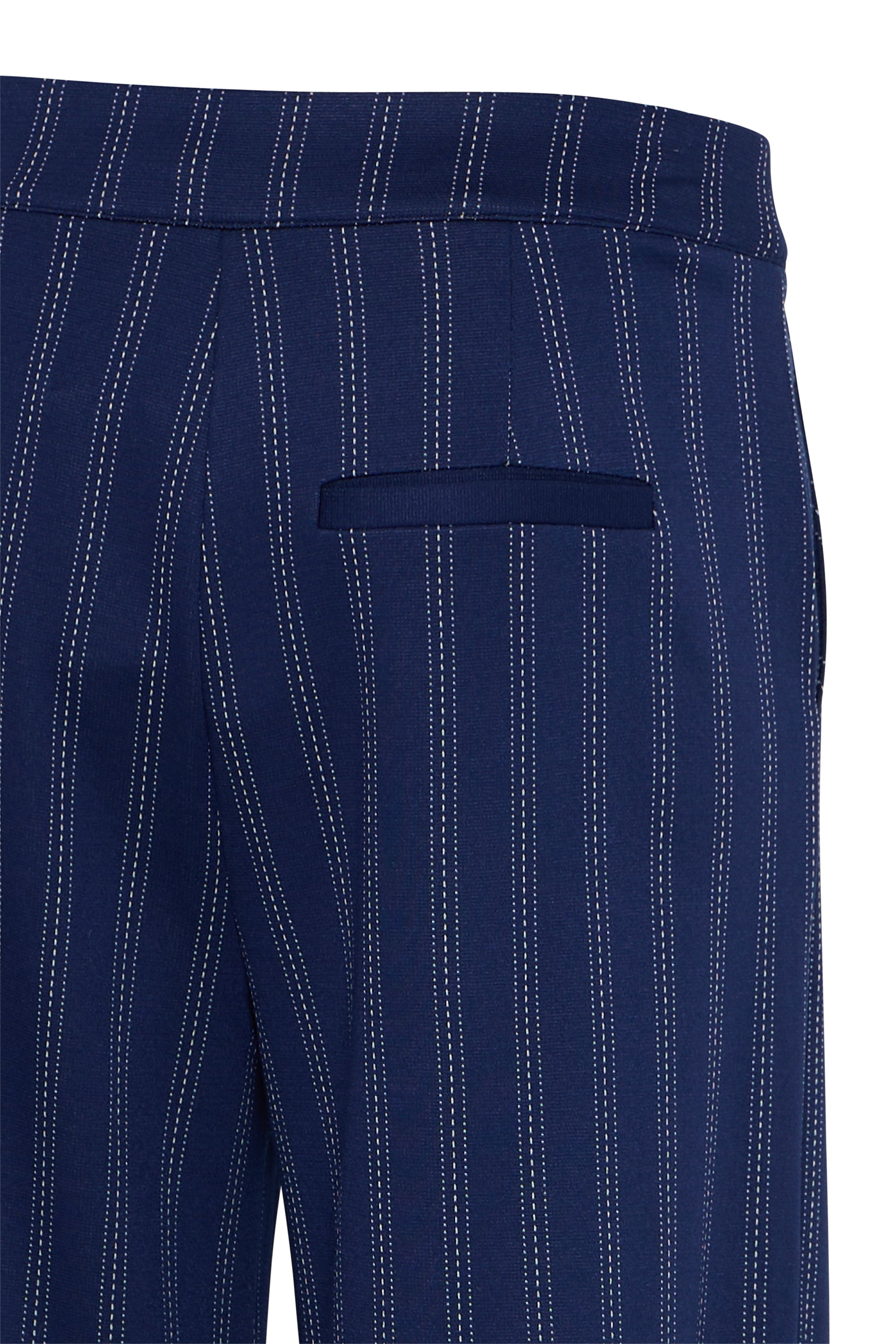 Pantalon large bleu foncé à rayure blanche Ruti Ichi