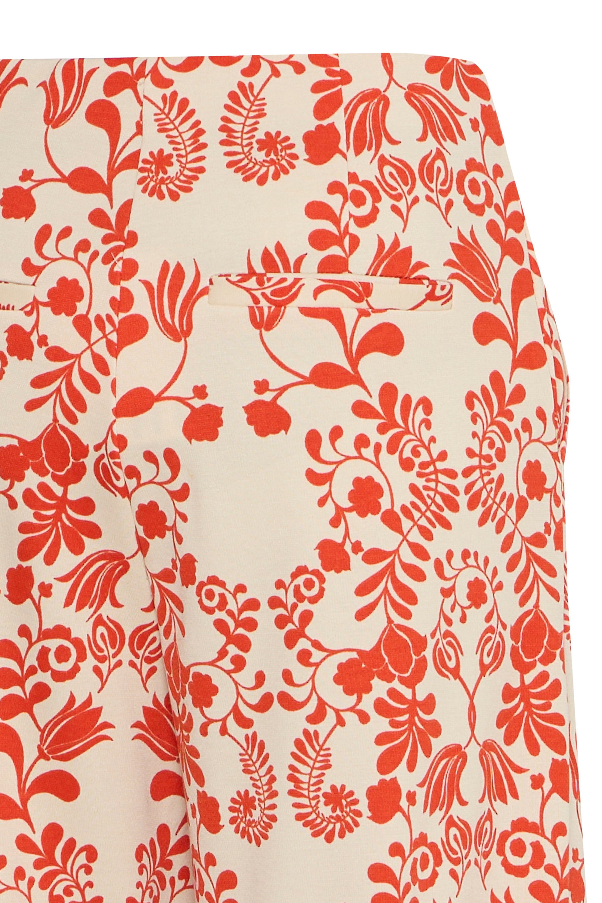 Pantalon beige à imprimé rouge Kate Ichi