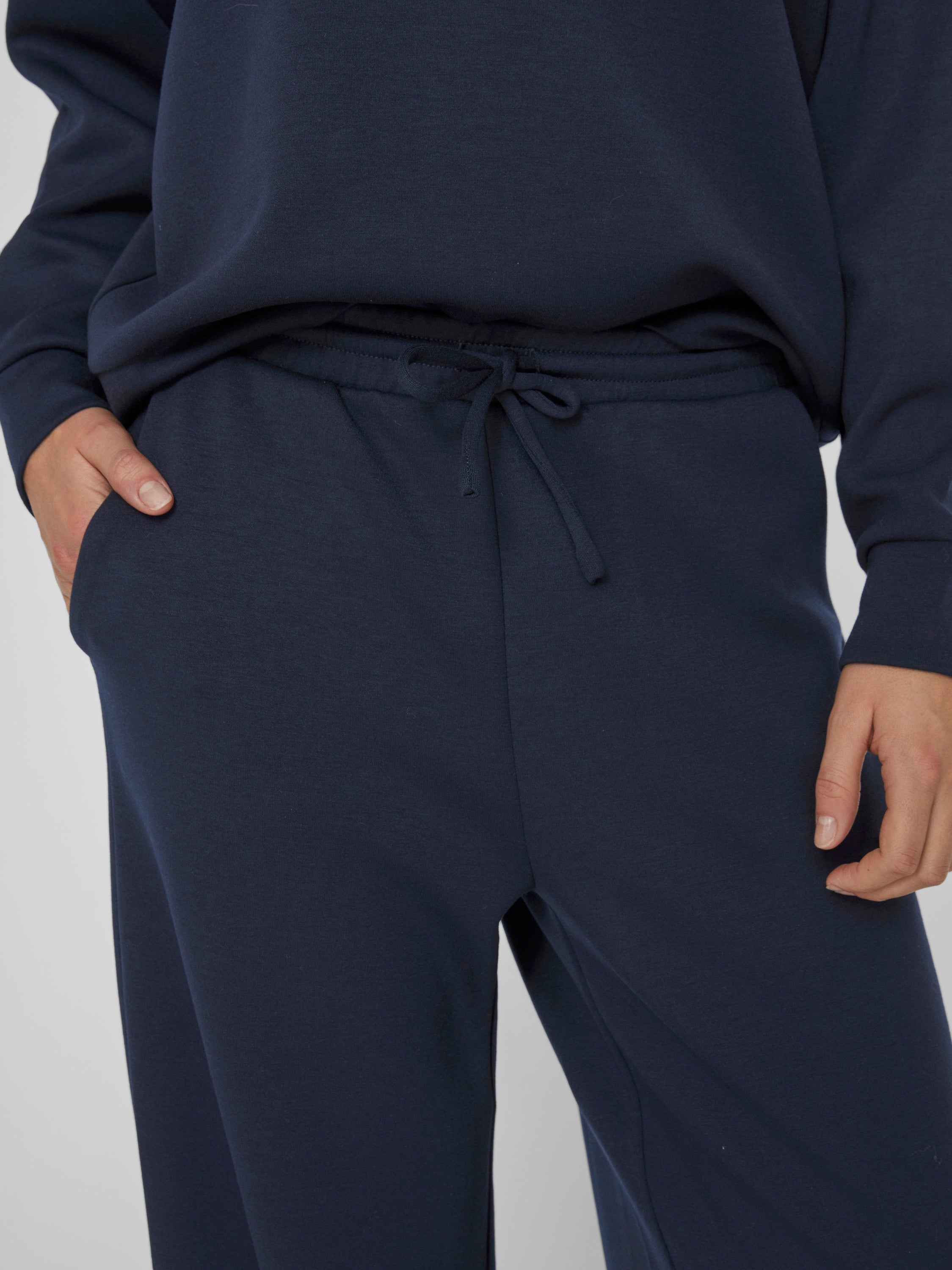 Pantalon bleu foncé confortable avec élastique Visiffi Vila