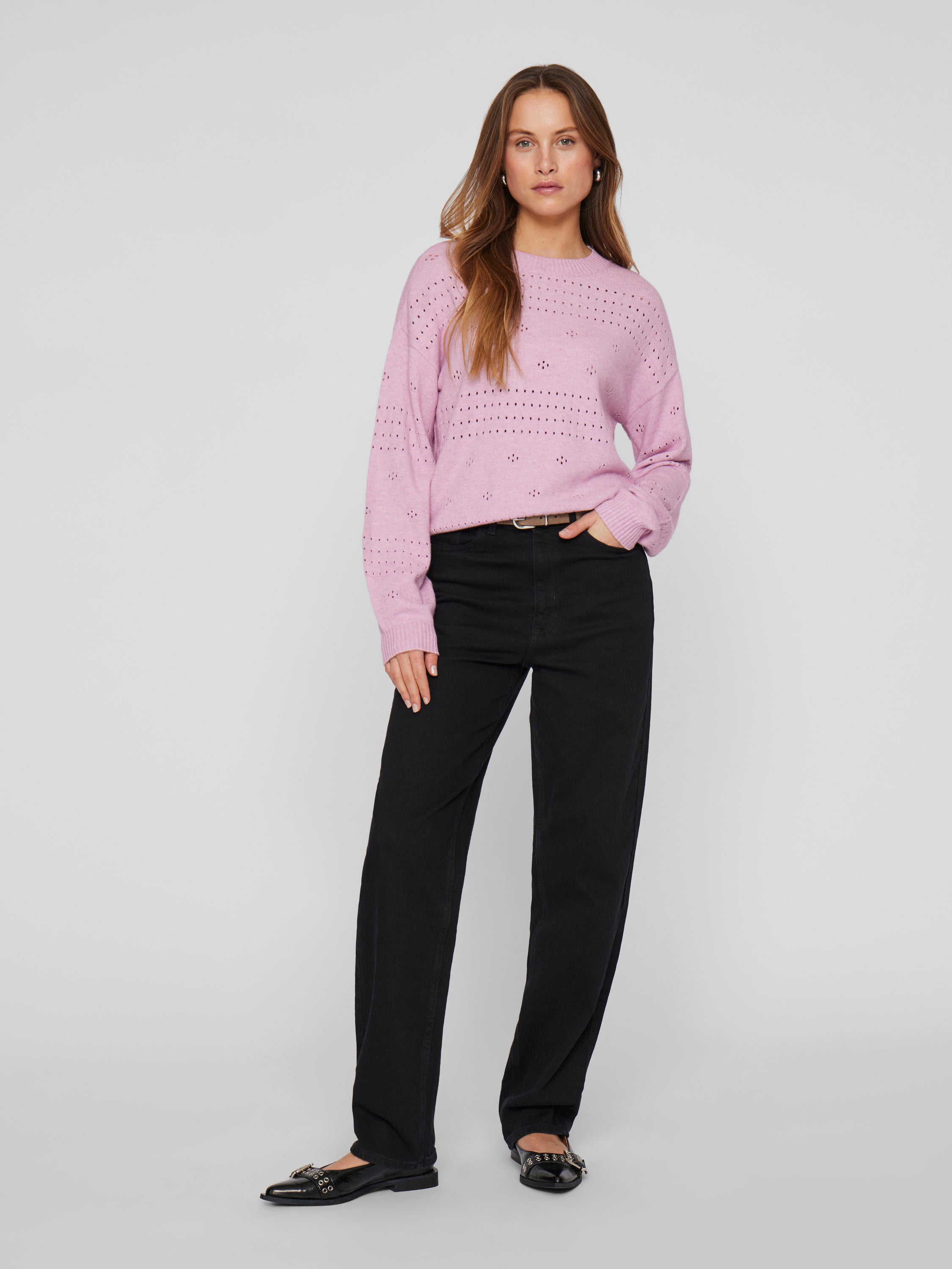 Paarskleurige pull met boothals Viril Vila