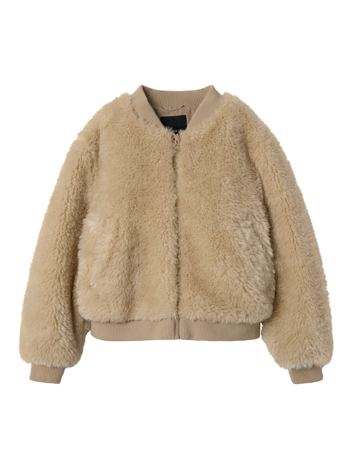 Beige jas in teddy Name It