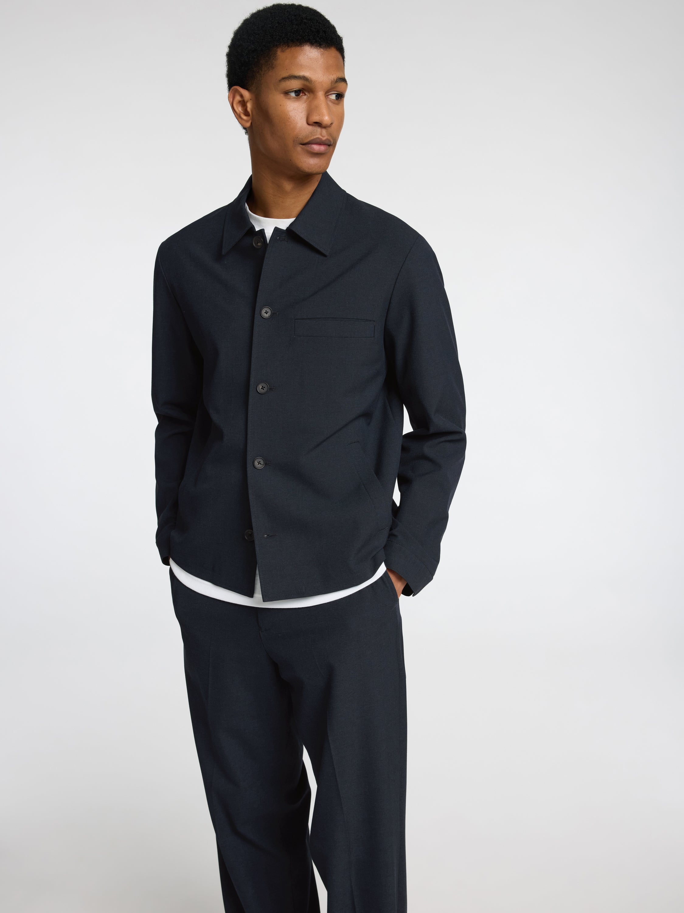 Donkerblauw overhemd Selected