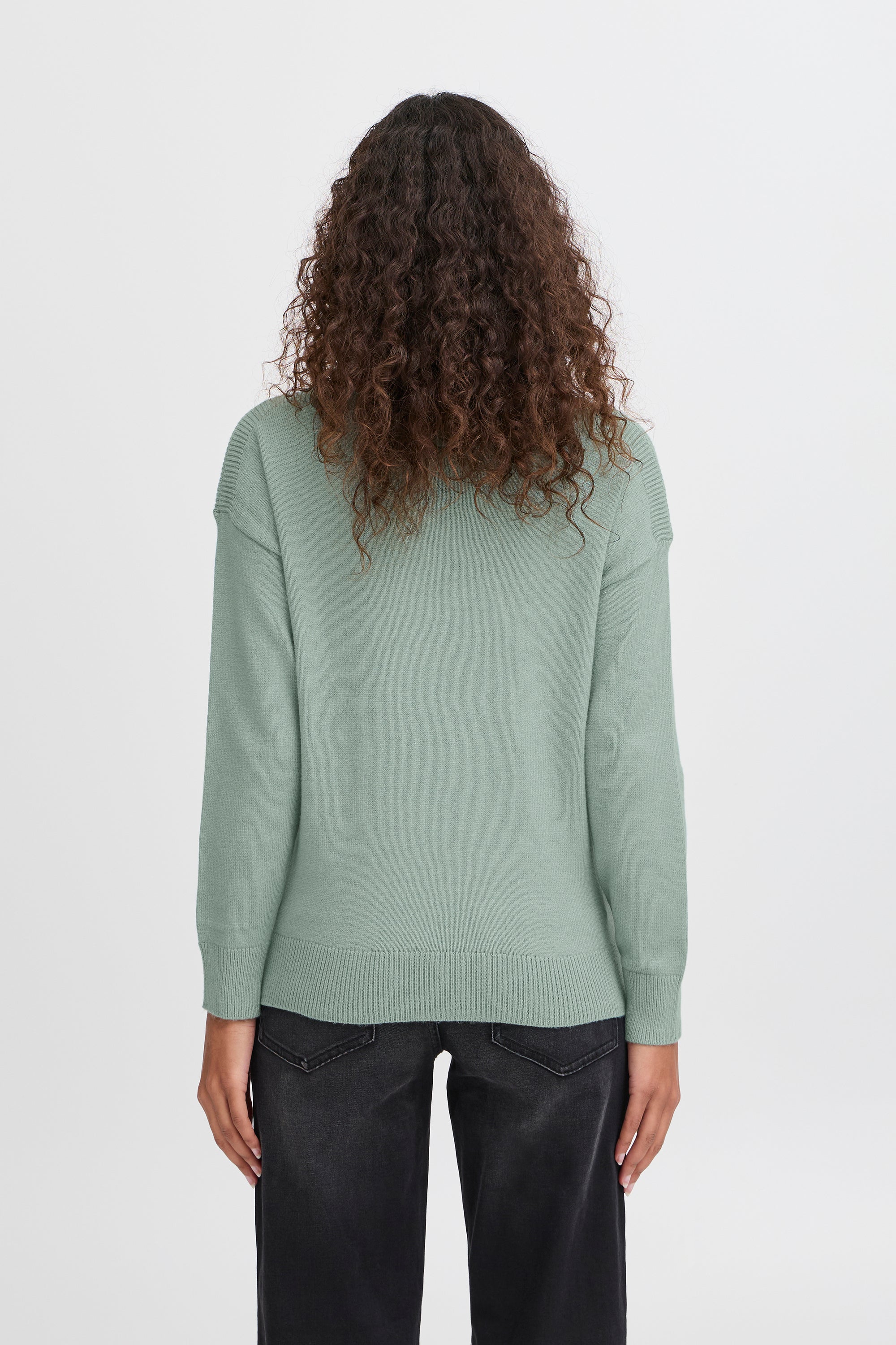 Groenkleurige pull met boothals Sella Ichi