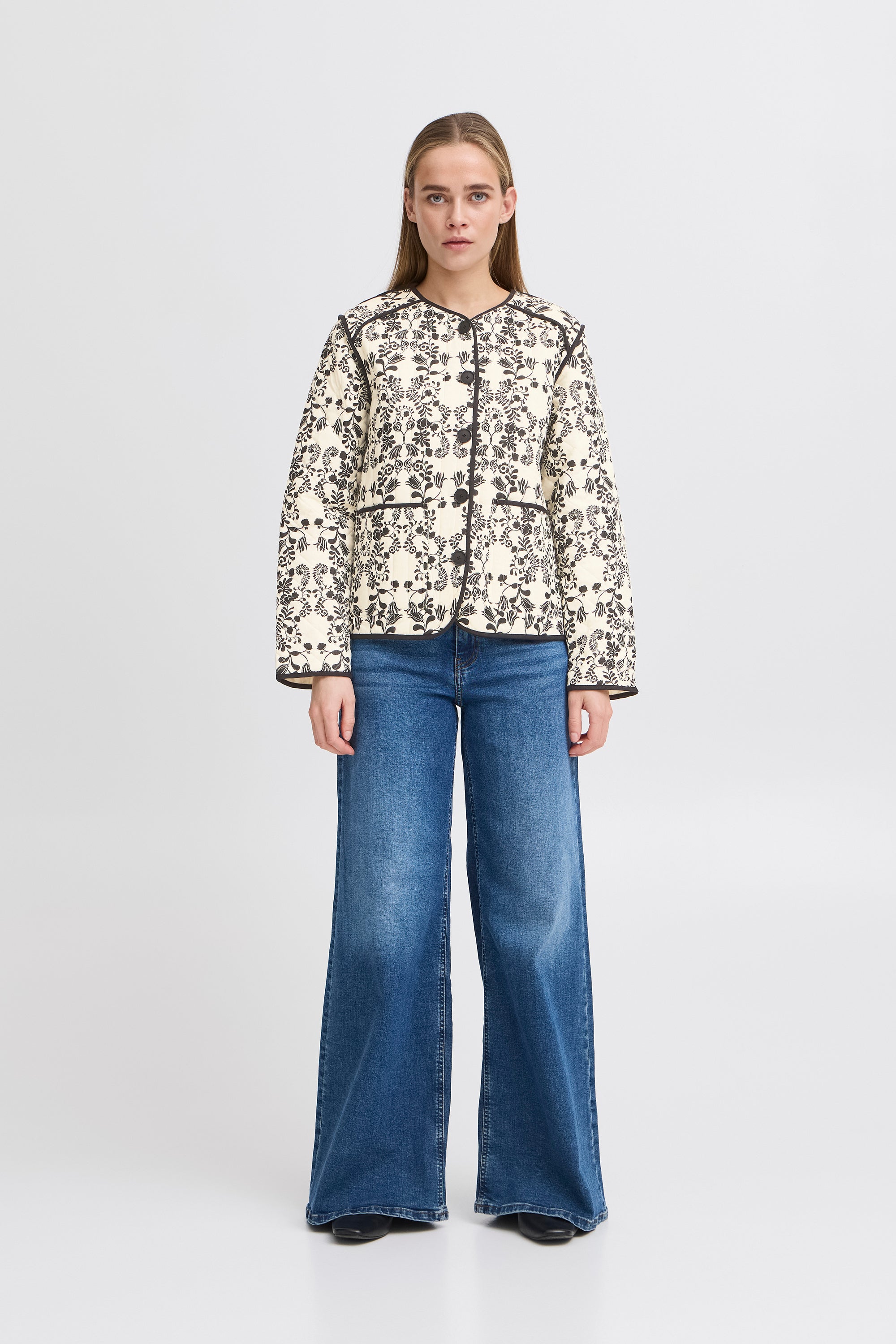 Ecru vestje met zwarte print Gizaro Ichi