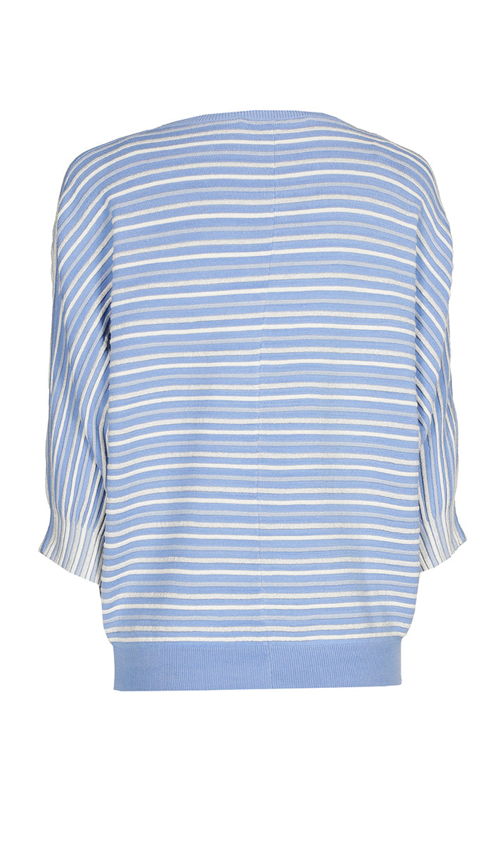 Pull rayé bleu avec fil pailleté Gaboni Xandres