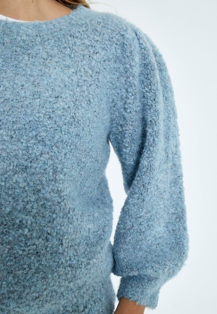 Pull bleu clair en maille à manches bouffantes Jennie Minus