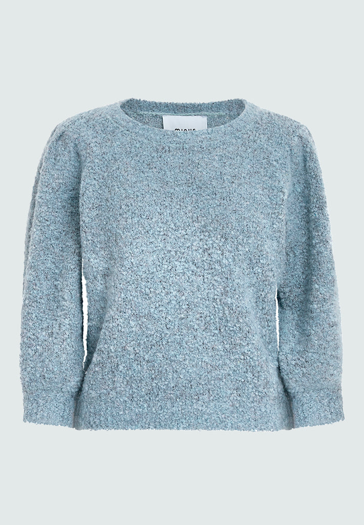 Pull bleu clair en maille à manches bouffantes Jennie Minus
