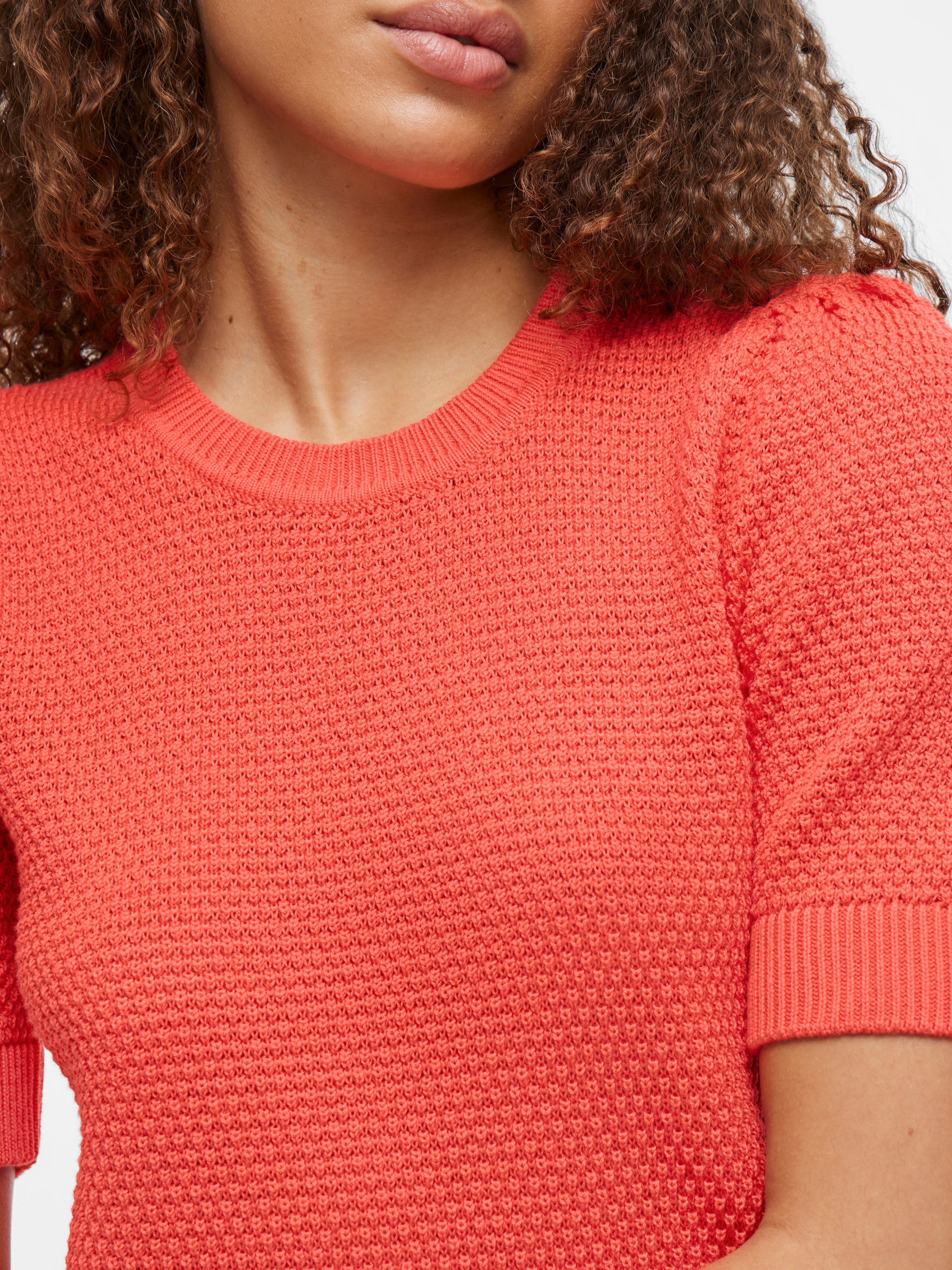 Pull en coton couleur corail Vidalo Vila