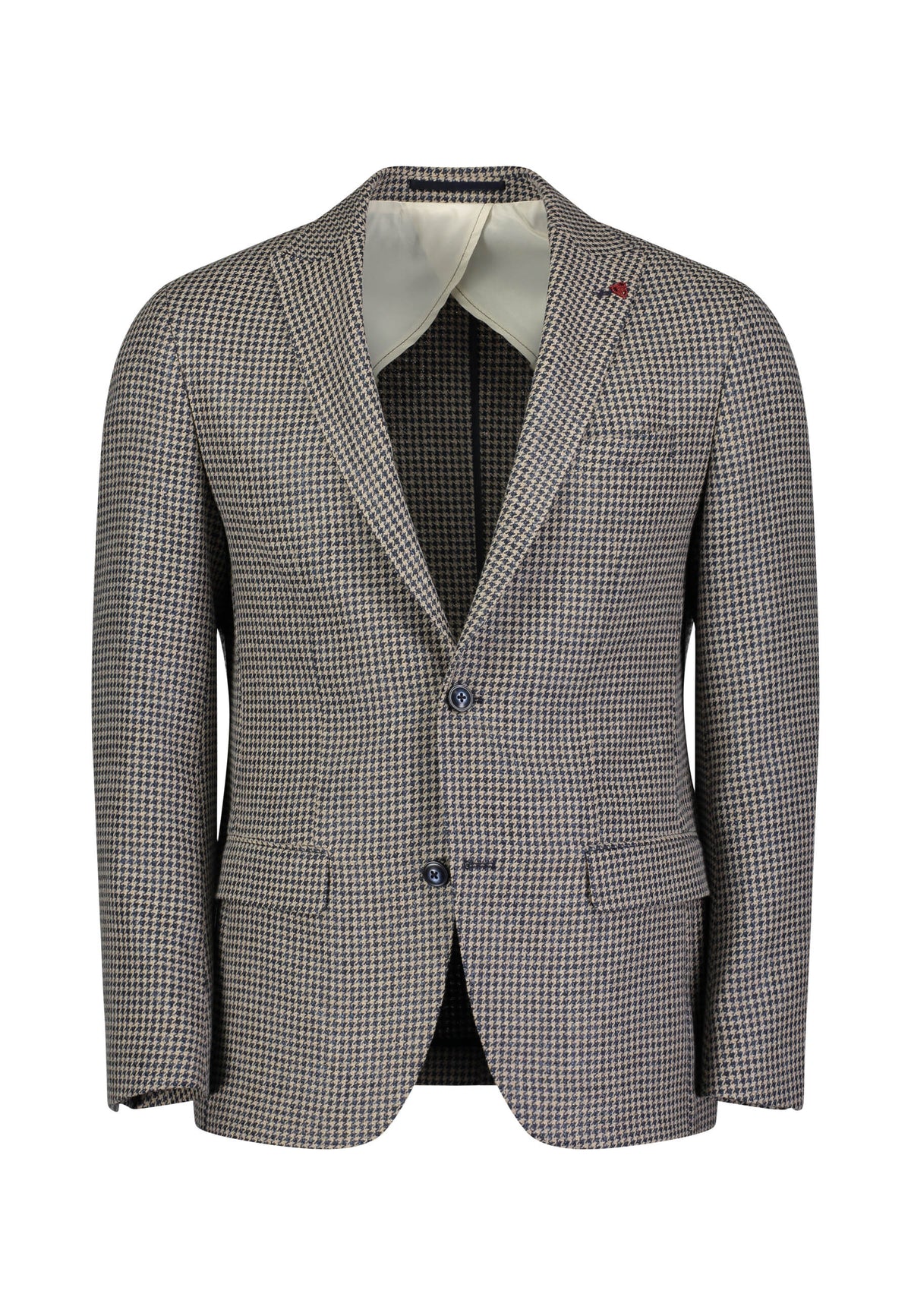 Multicolor blazer met blauw ruit patroon slim fit Roy Robson
