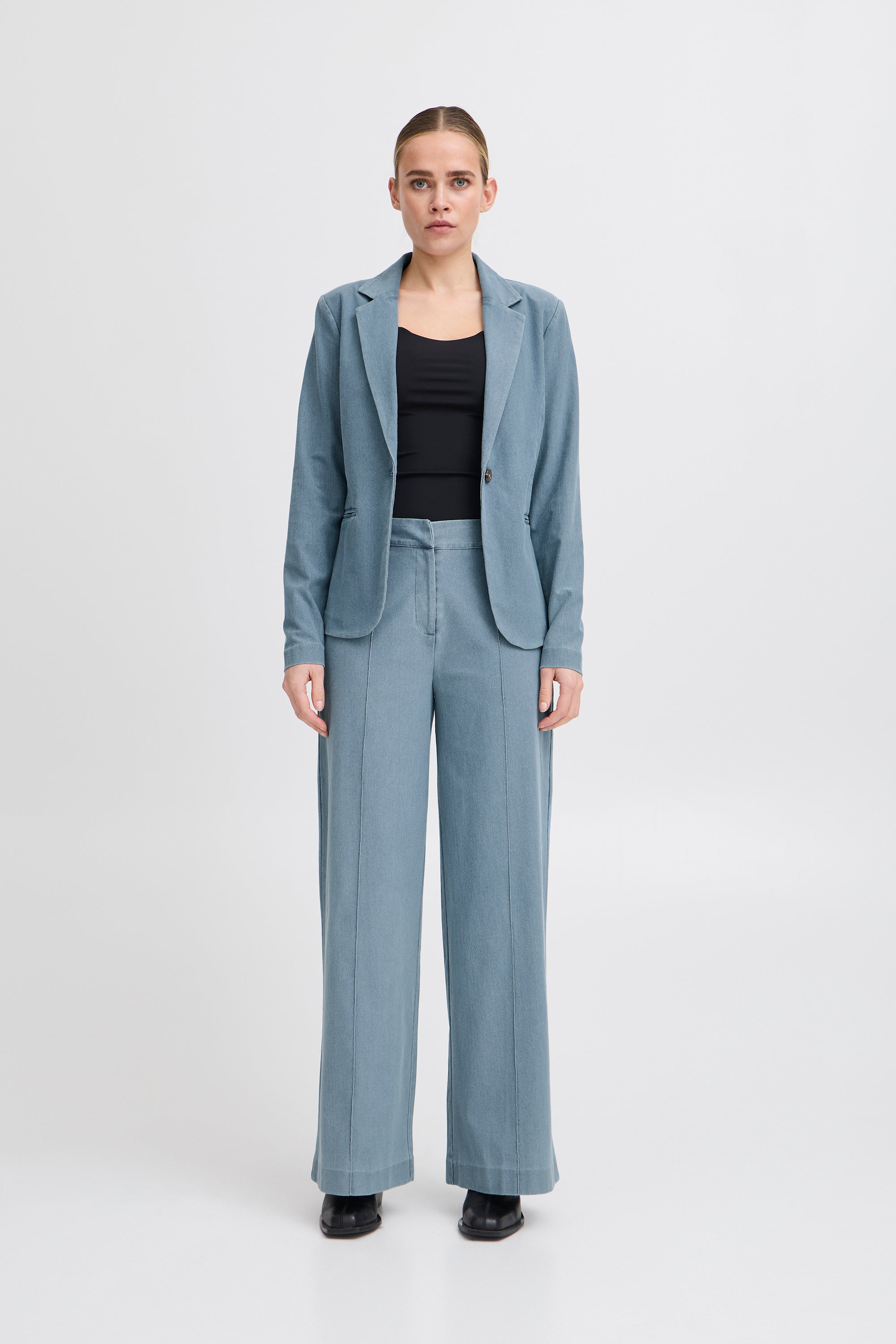 Jeansblauwe blazer Kate Ichi