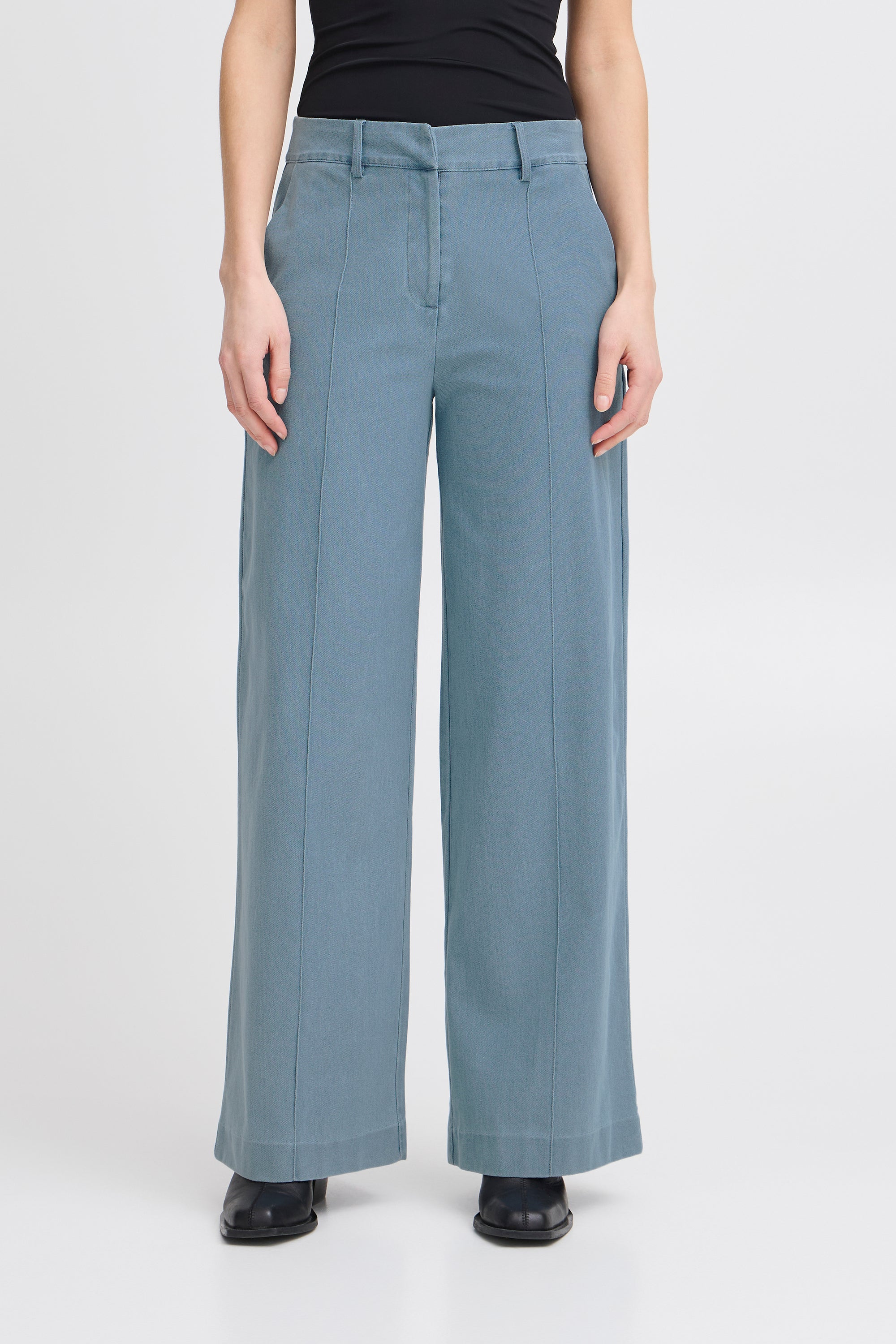 Vintage blauwe wijdvallende broek Kate Denim Ichi