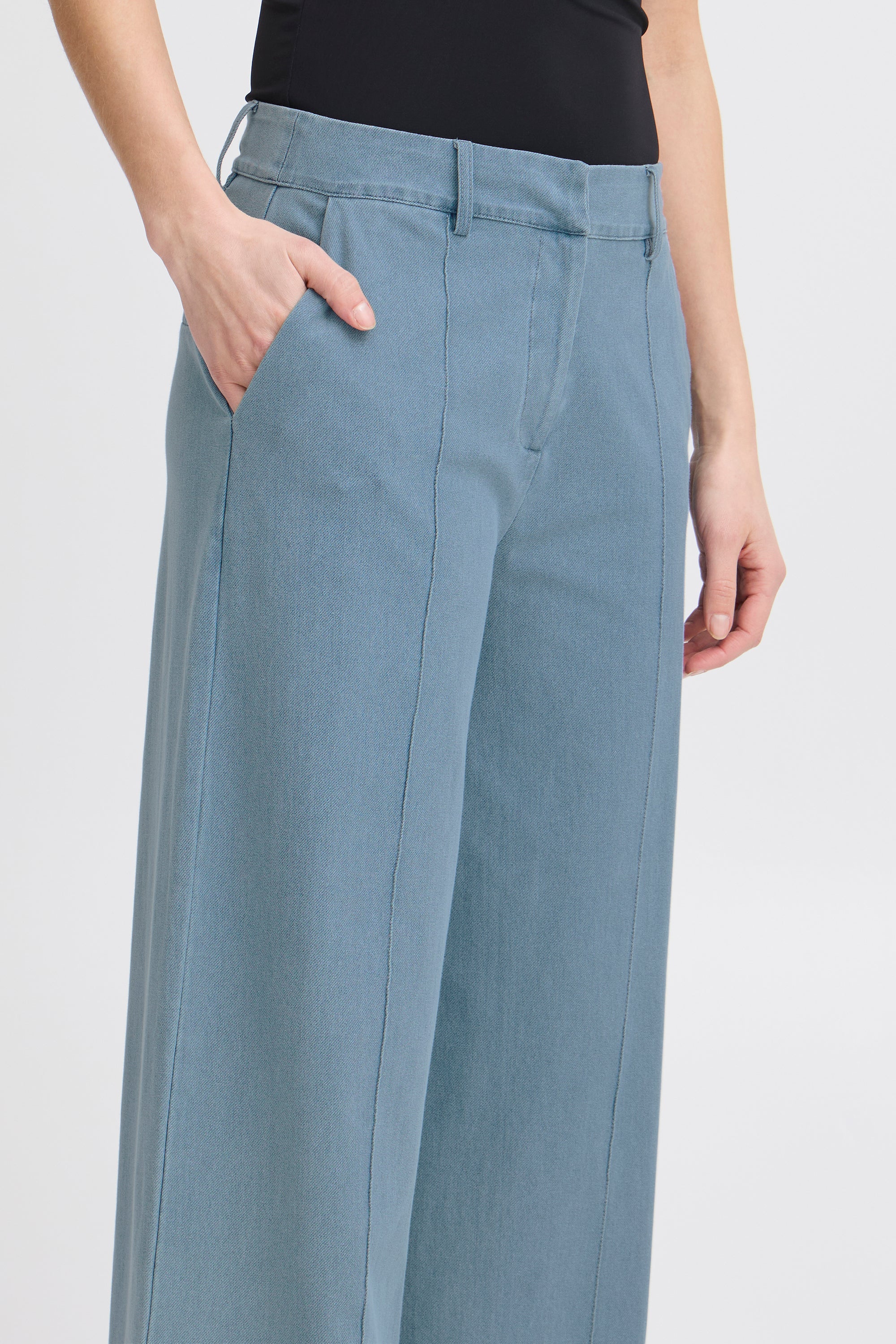 Vintage blauwe wijdvallende broek Kate Denim Ichi