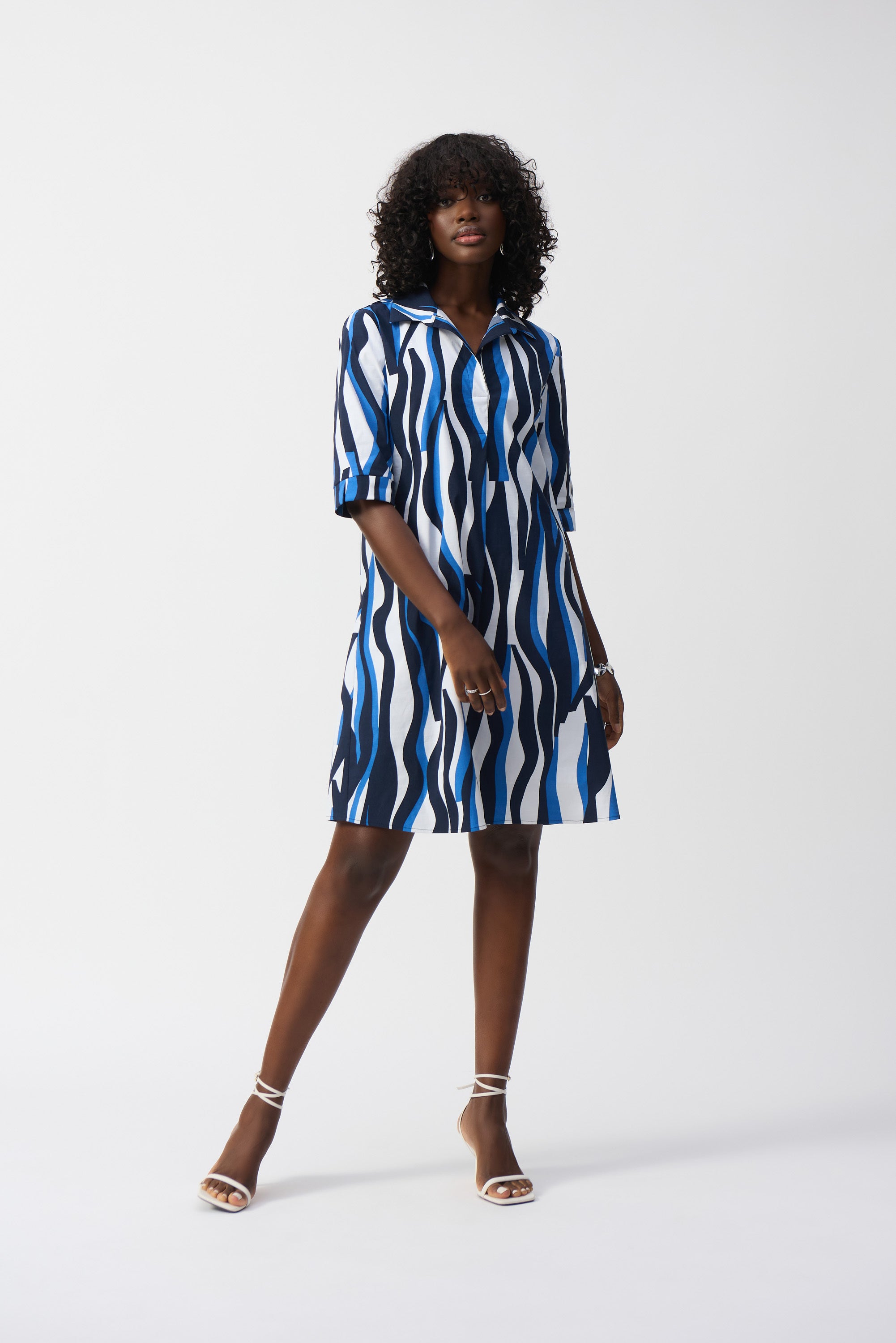 Robe noire, blanche et cobalt Joseph Ribkoff