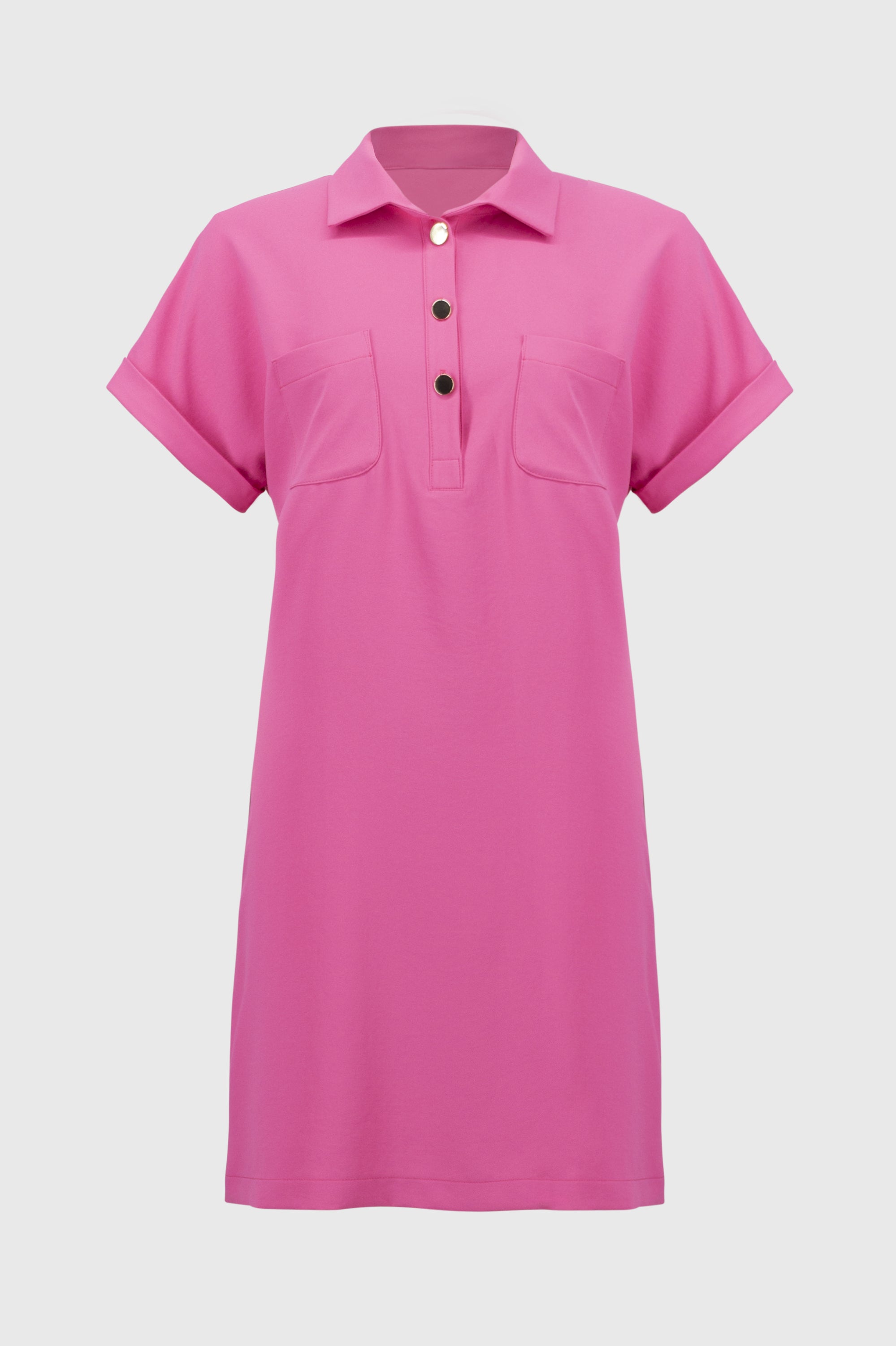 Robe-chemise rose à poches plaquées Joseph Ribkoff