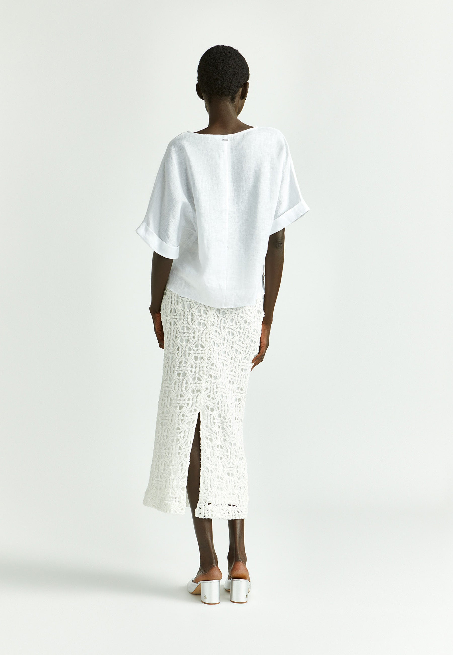 Jupe en dentelle blanche Ratsi Xandres