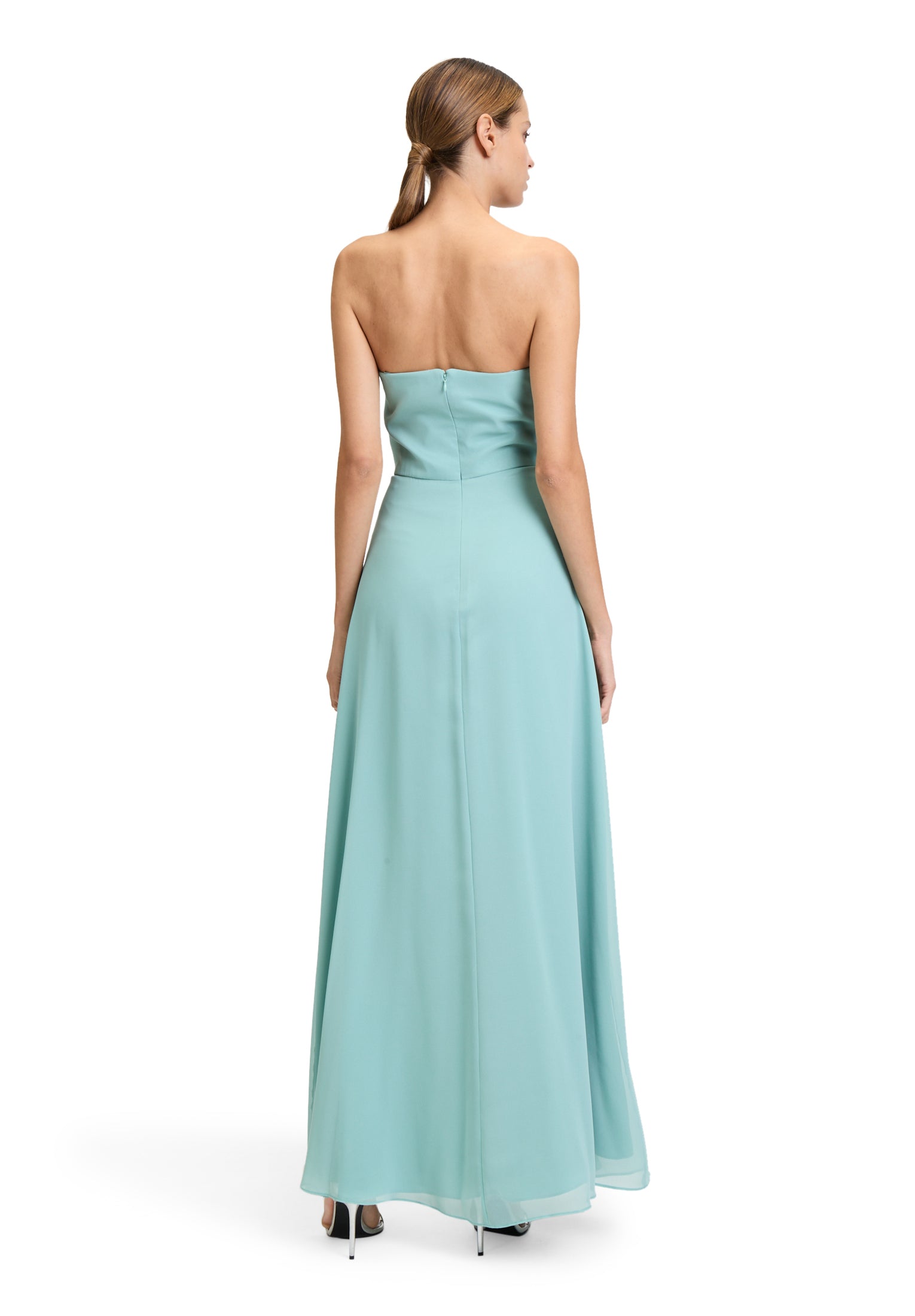 Robe longue de soirée vert menthe Vera Mont