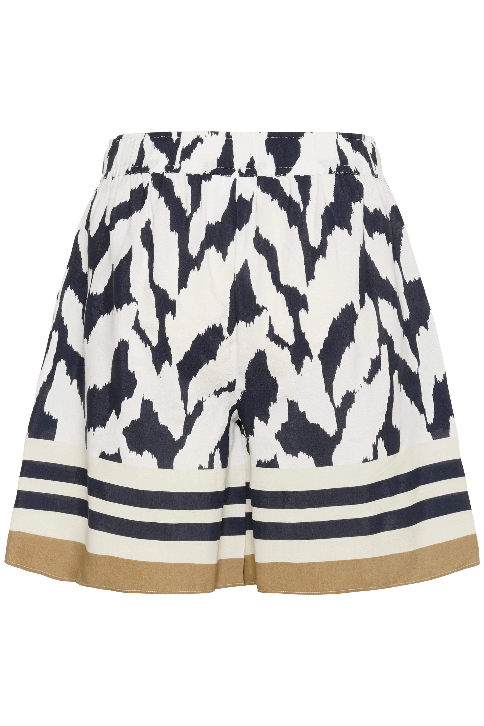 Short à pois noirs et blancs avec élastique Saint Tropez